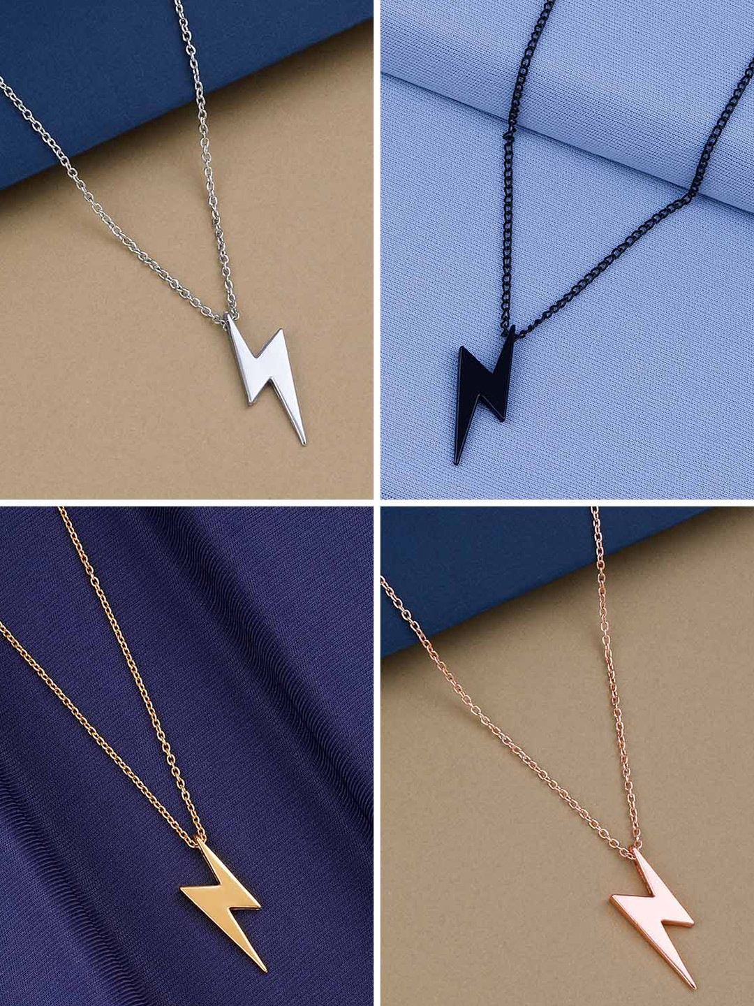 

Silver Shine Pack of 4 Gold-Plated Chain