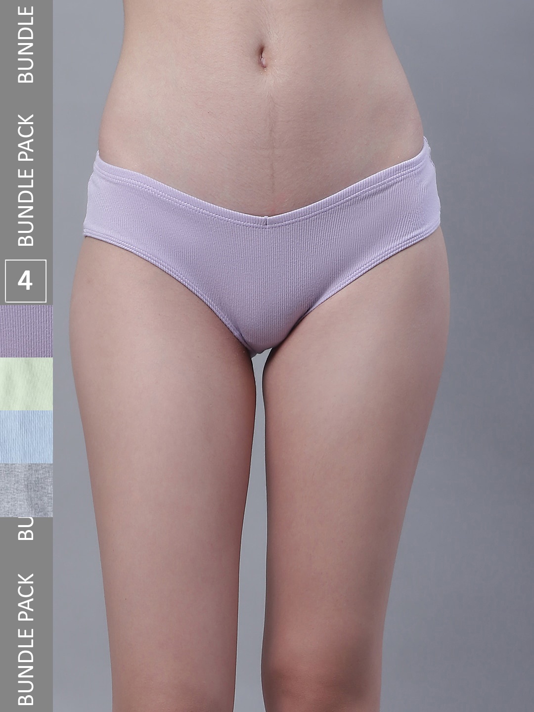 

TAG 7 Women Pack Of 4 Cotton Hipster Briefs, Lavender