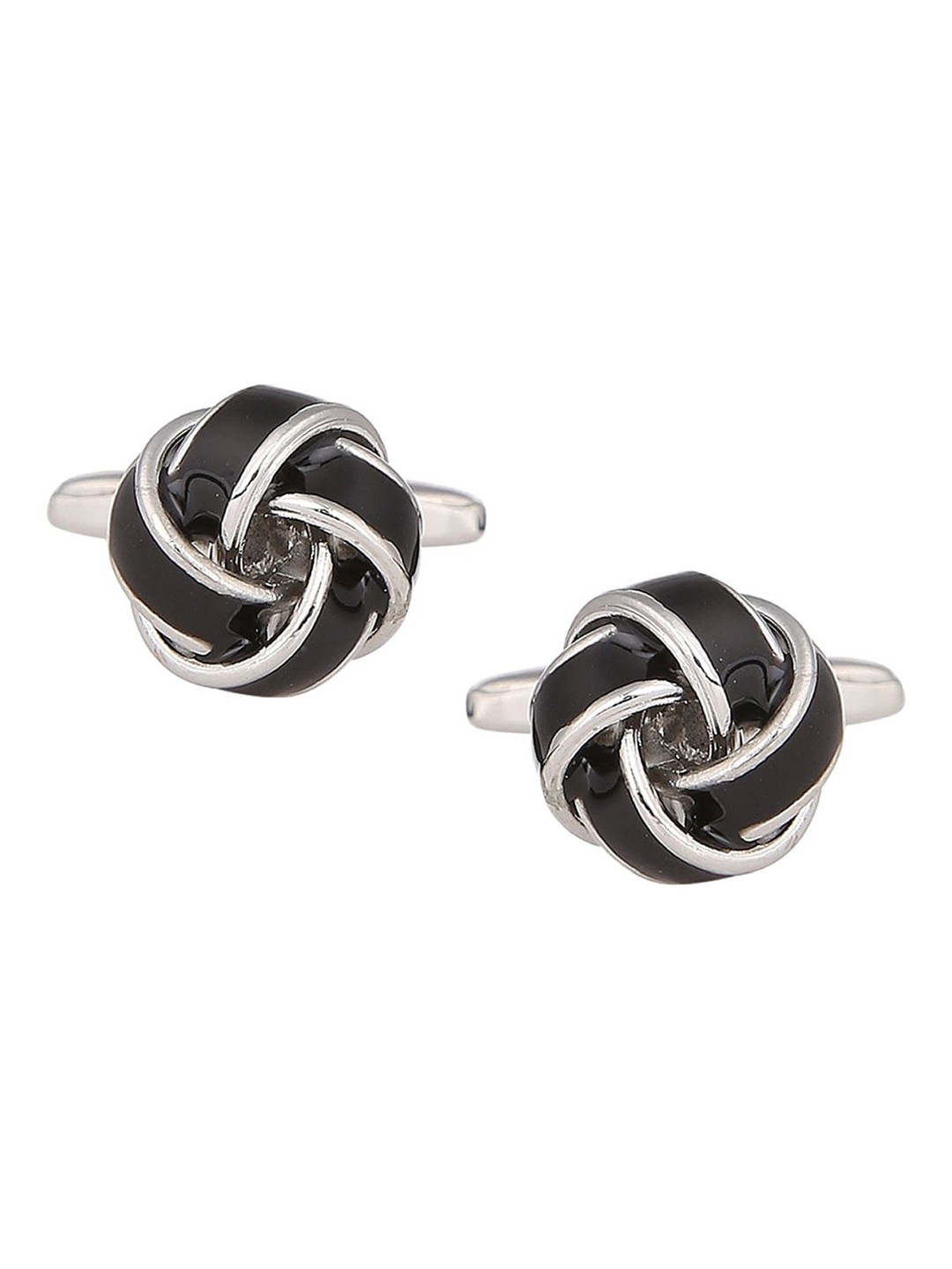 

ZIVOM Geometric Textured Cufflinks, Silver