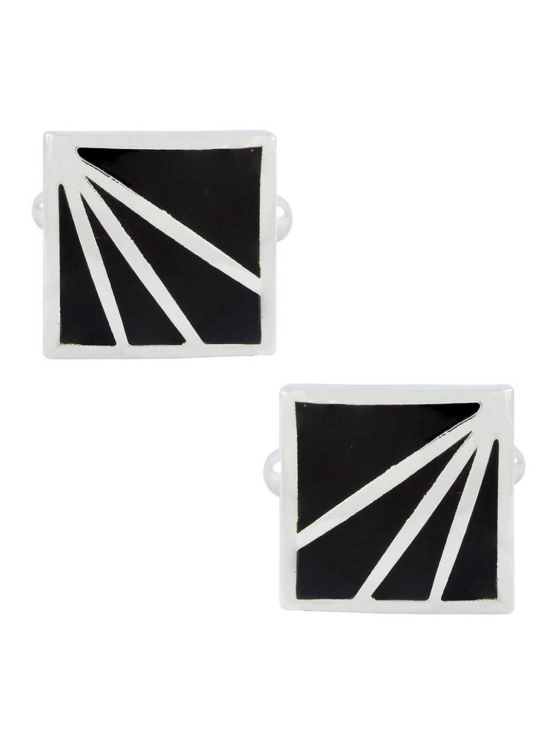 

ZIVOM Men Silver-Plated Squar Cufflink