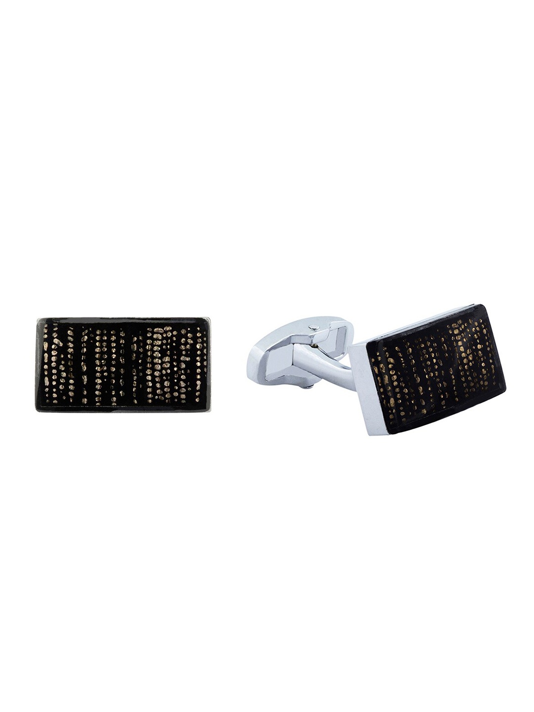 

ZIVOM Men Silver-Plated Rectangle Cufflink