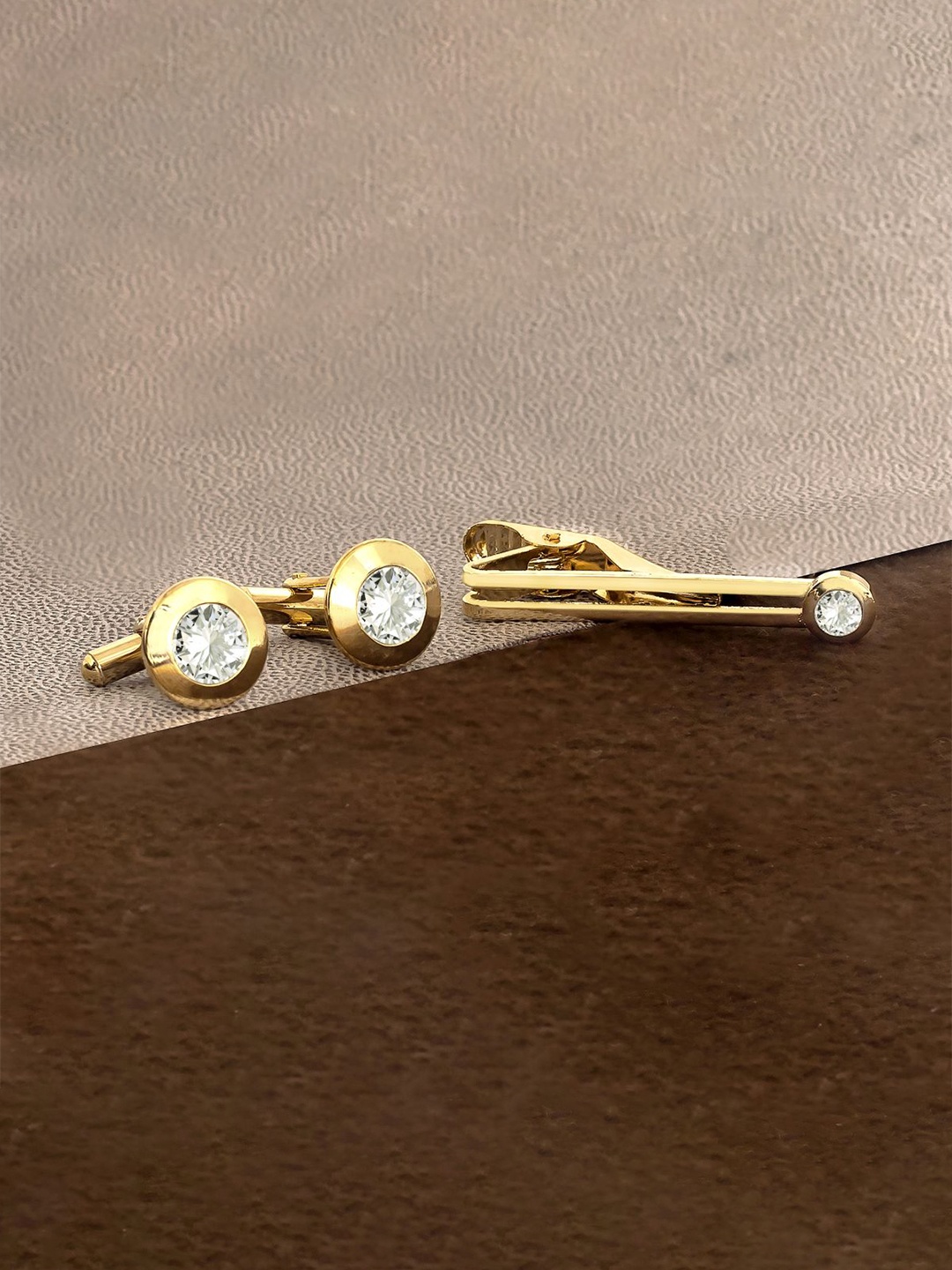 

ZIVOM Men Gold-Plated Cufflinks