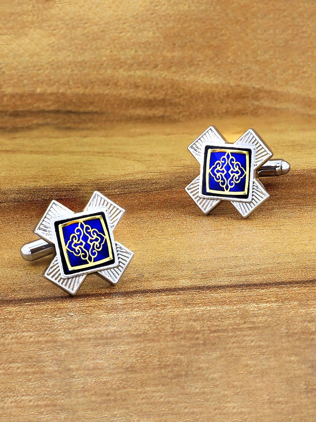 

ZIVOM Silver-Plated Formal Shirt Cufflinks