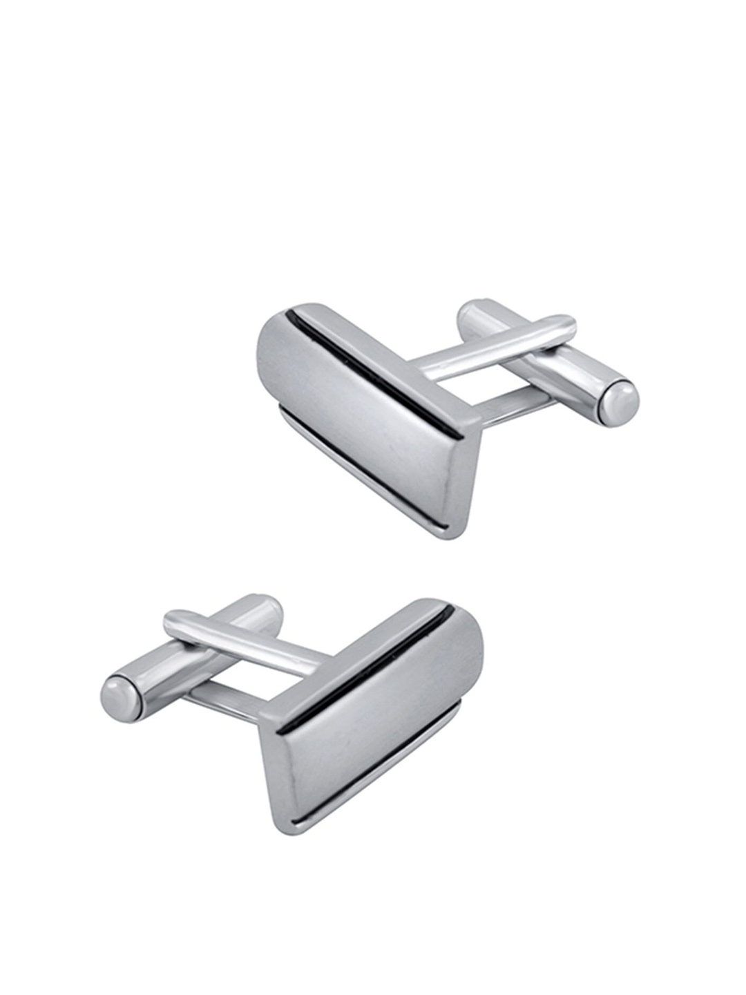 

ZIVOM Men Silver-Plated Rectangle Formal Cufflink