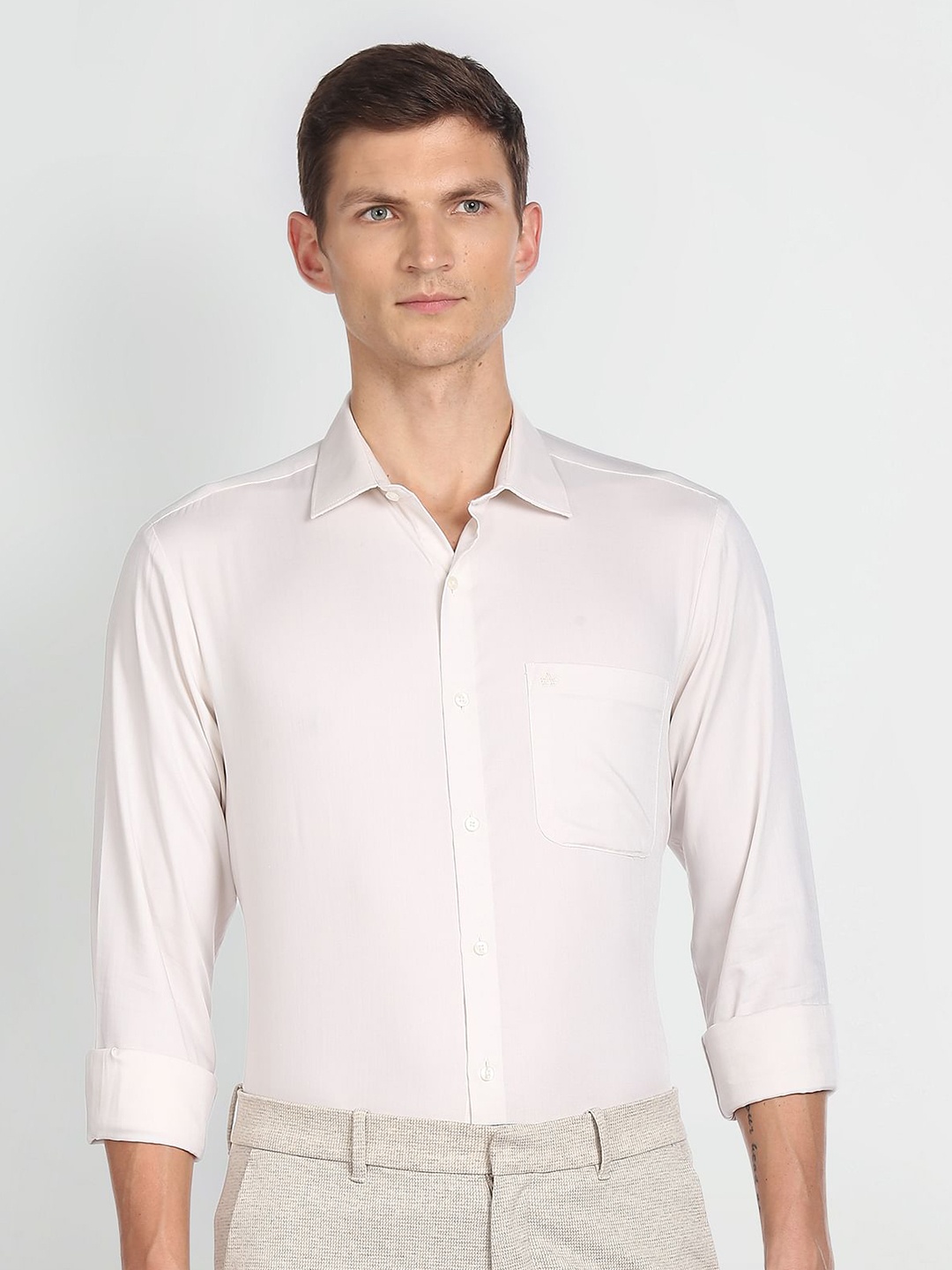 

Arrow Spread Collar Pure Cotton Formal Shirt, Pink