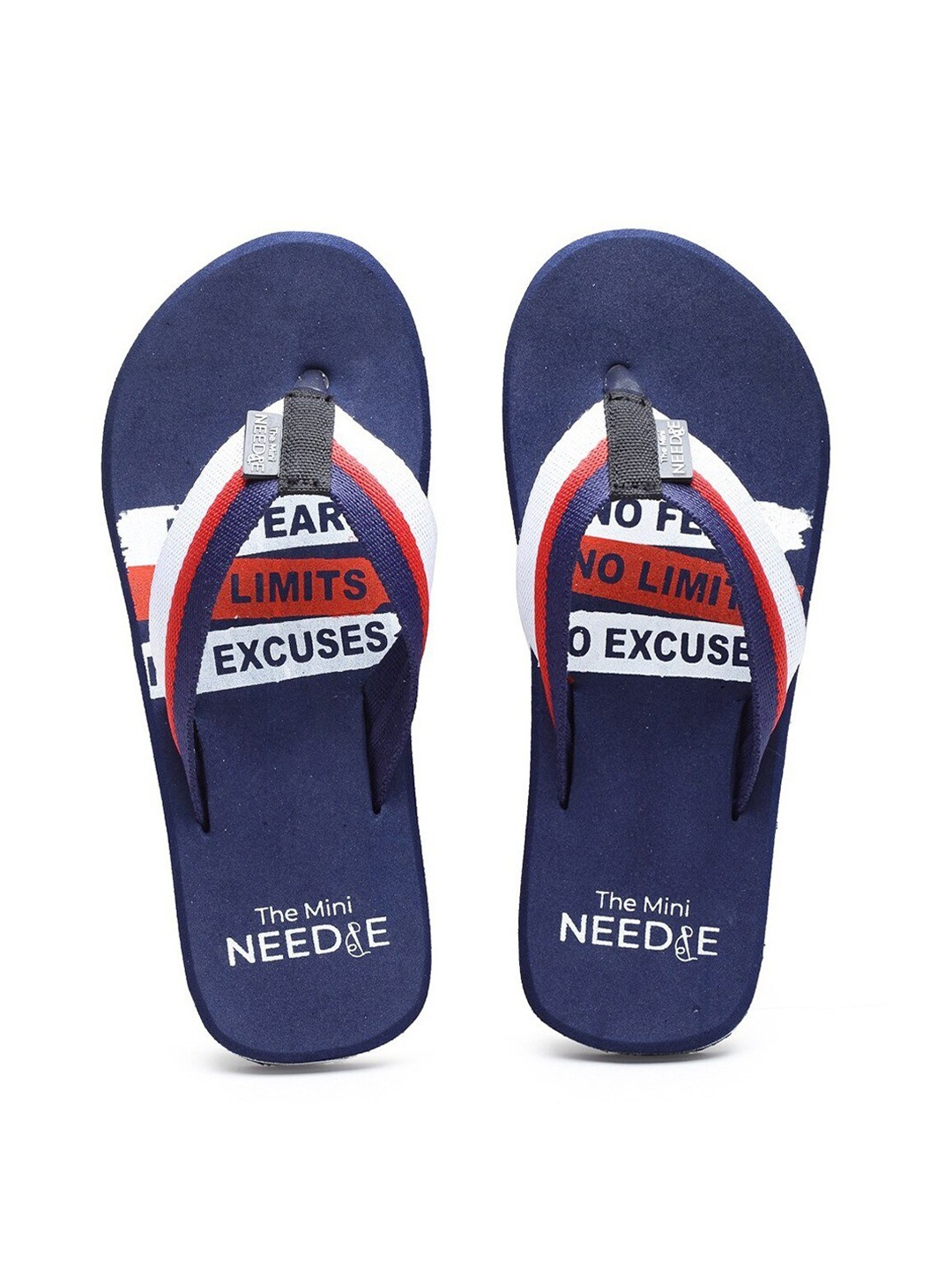 

The Mini NEEDLE Men Printed Thong Flip-Flops, Blue