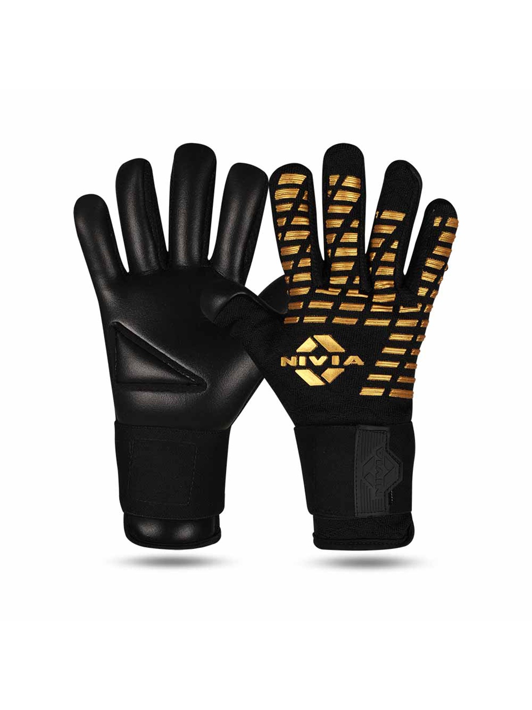 

NIVIA Men Printed Ashtang Goalkeeper Gloves, Gold