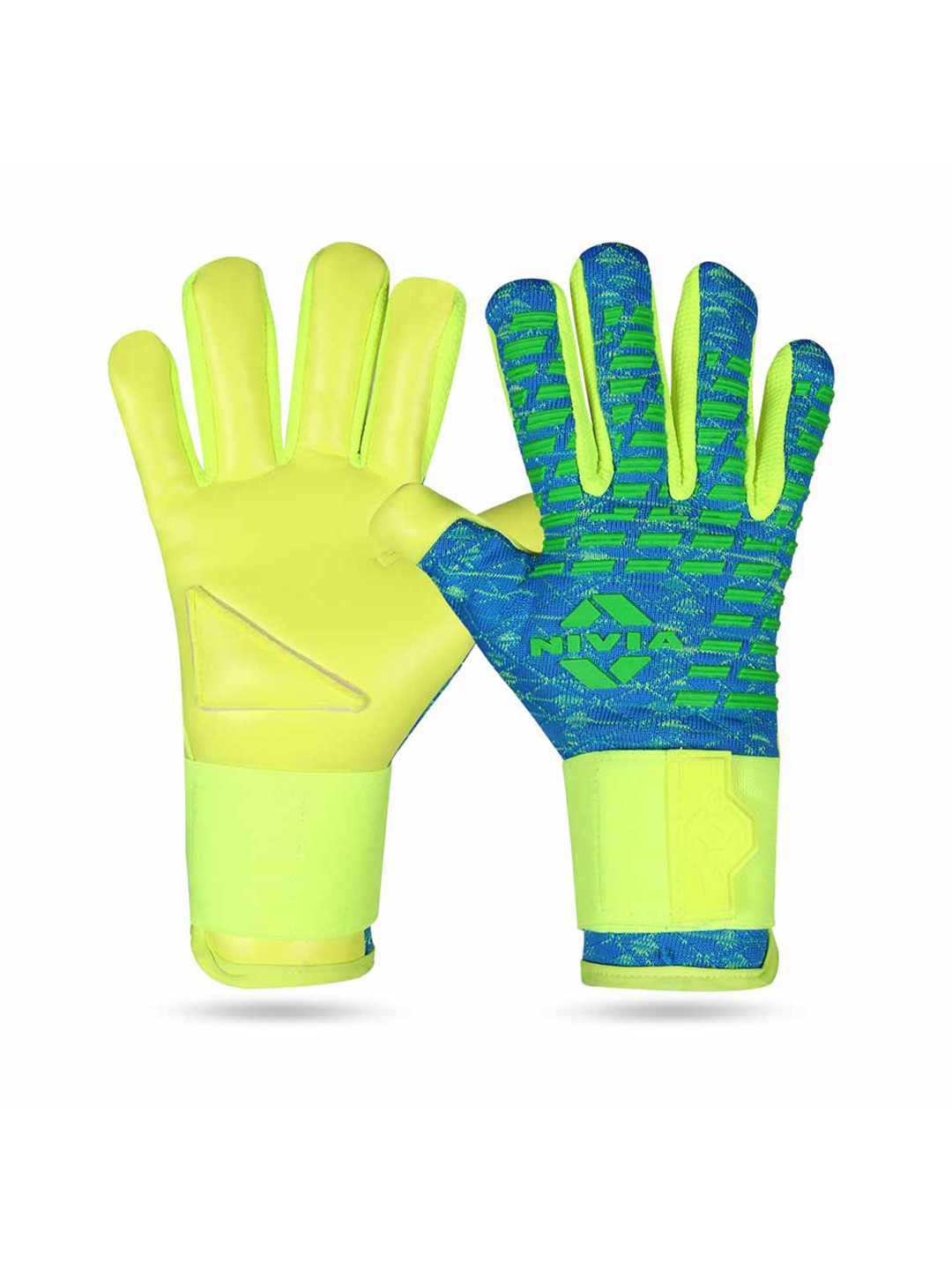 

NIVIA Men Printed Ashtang Rubber Goalkeeper Gloves, Green