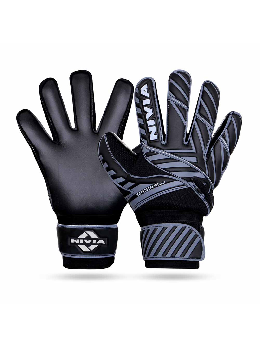 

NIVIA Men Printed Goalkeeper Gloves, Black
