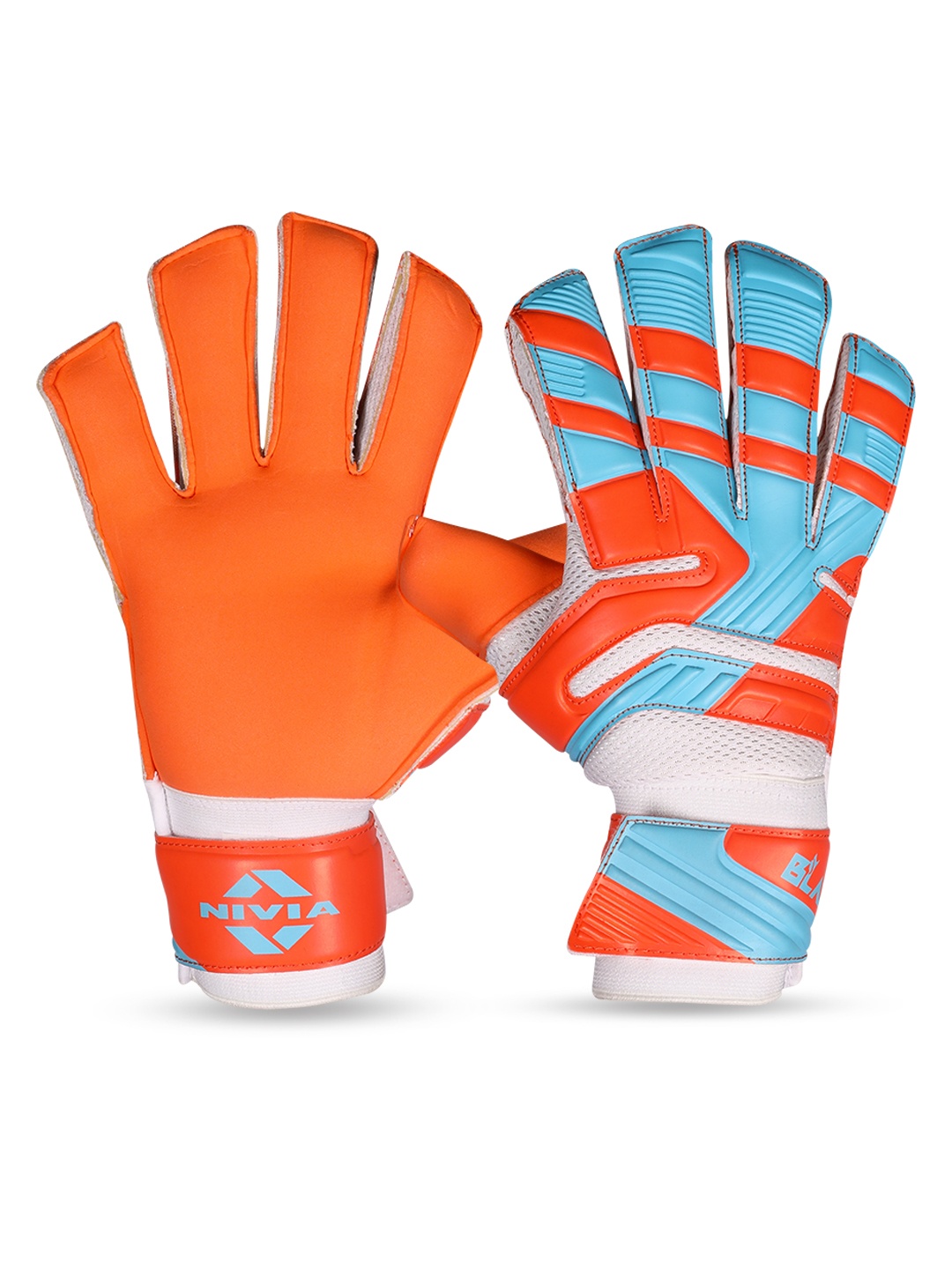 

NIVIA Men Printed Goalkeeper Gloves, Orange