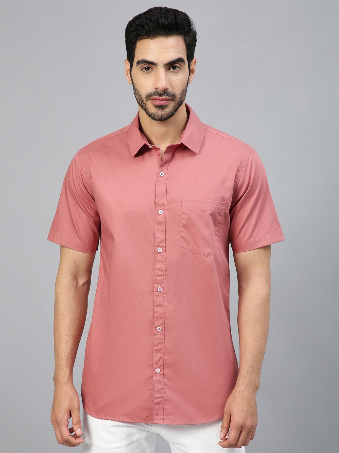 

FTX Standard Spread Collar Pure Cotton Shirt, Rust