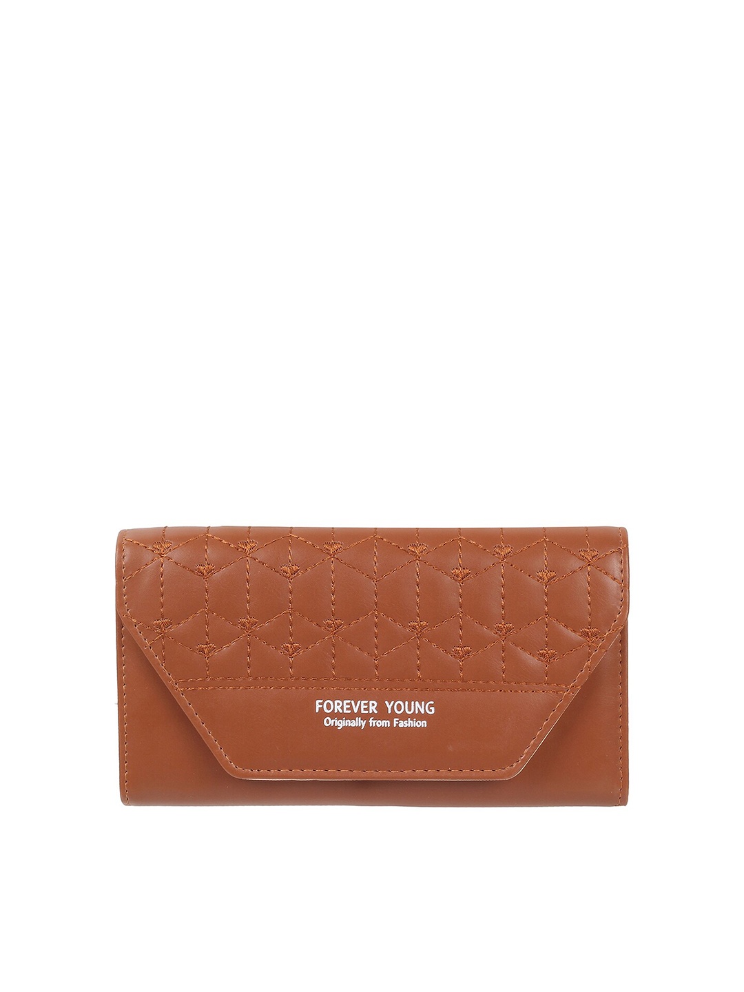 

WALKWAY by Metro Women Textured Three Fold Wallet, Tan