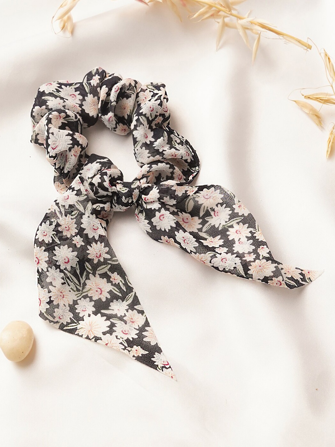 

JOKER & WITCH Floral Printed Ponytail Holders, White