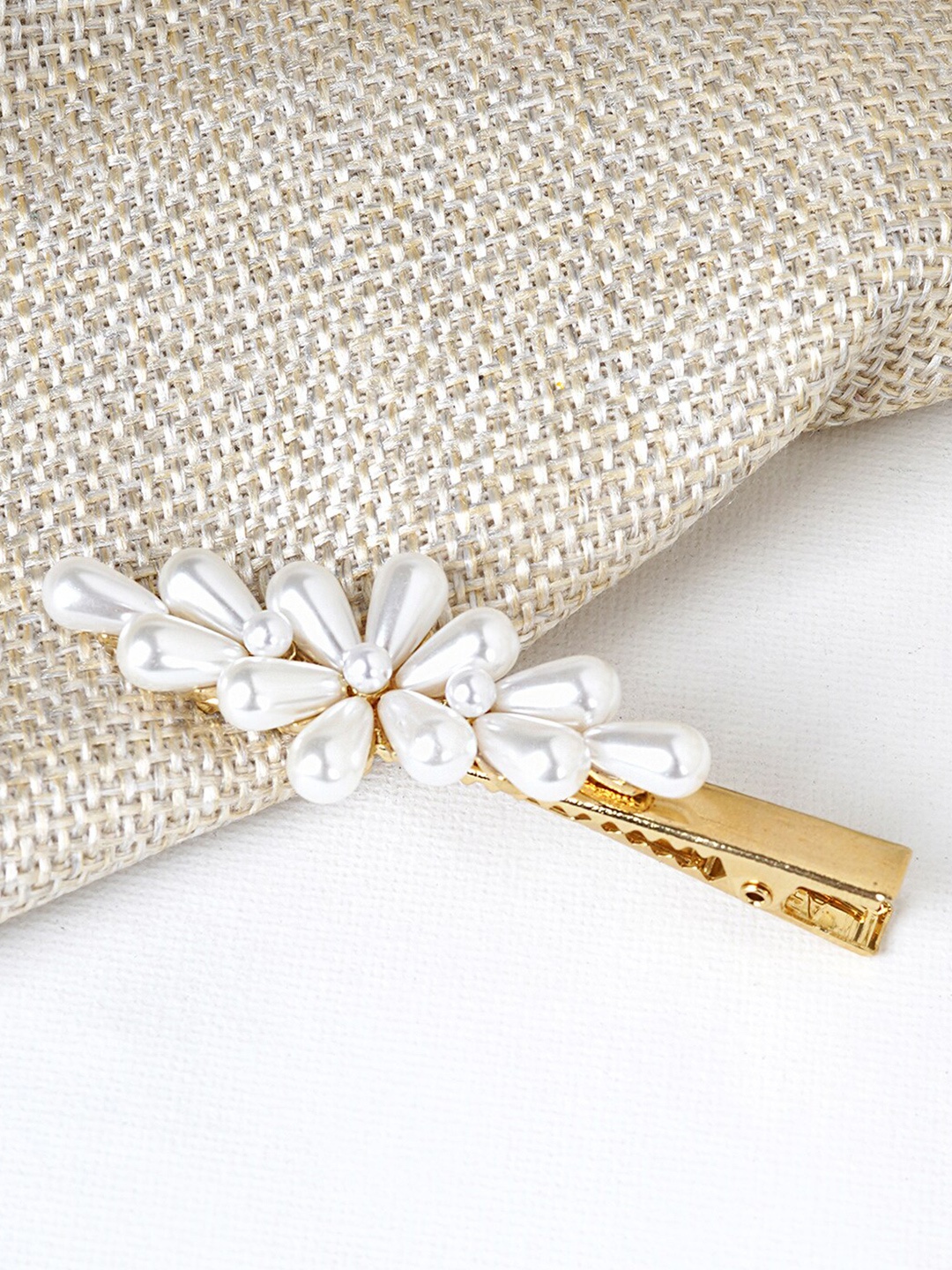 

JOKER & WITCH Beaded Alligator Hair Clip, Gold
