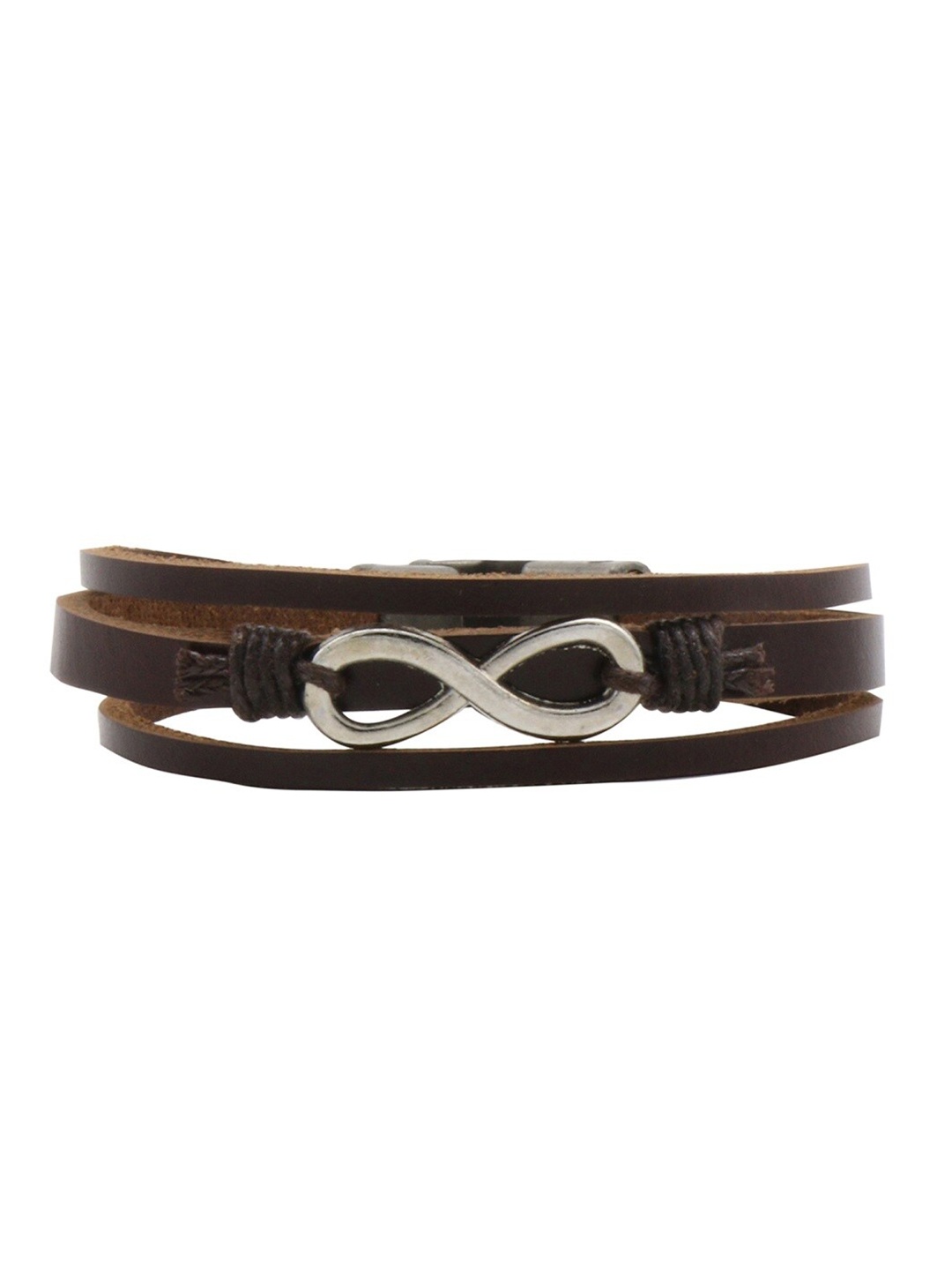 

JOKER & WITCH Men Leather Multistrand Bracelet, Brown