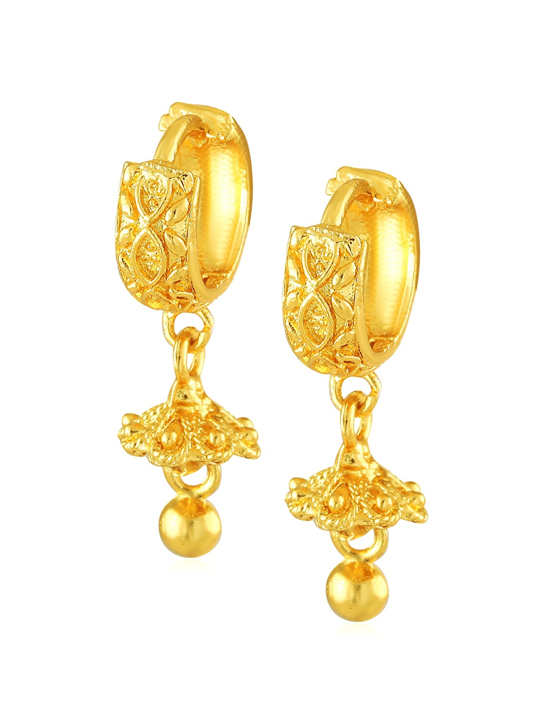 

Vighnaharta Gold-Plated Hoop Earrings