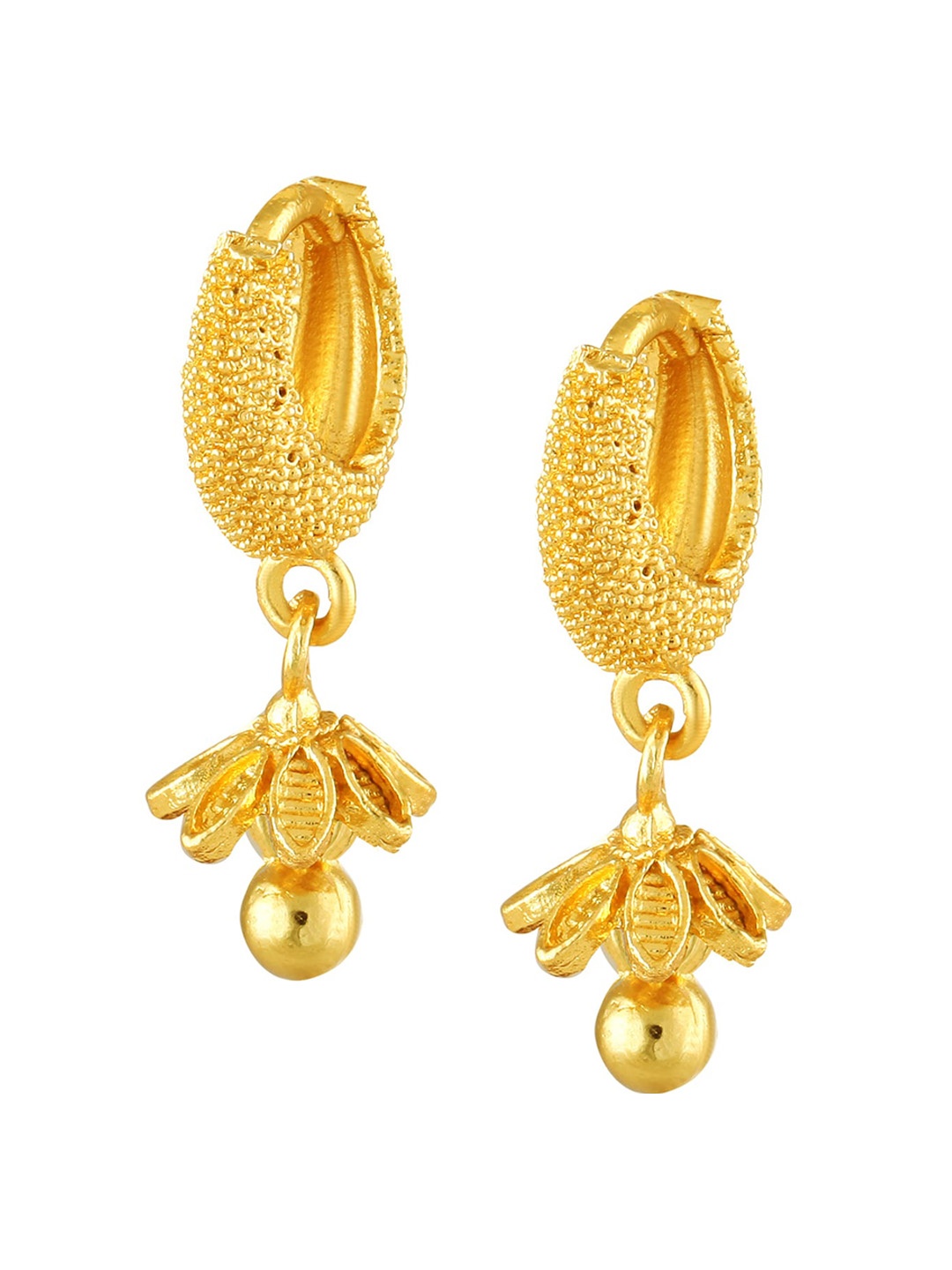 

Vighnaharta Gold-Plated Contemporary Drop Earrings