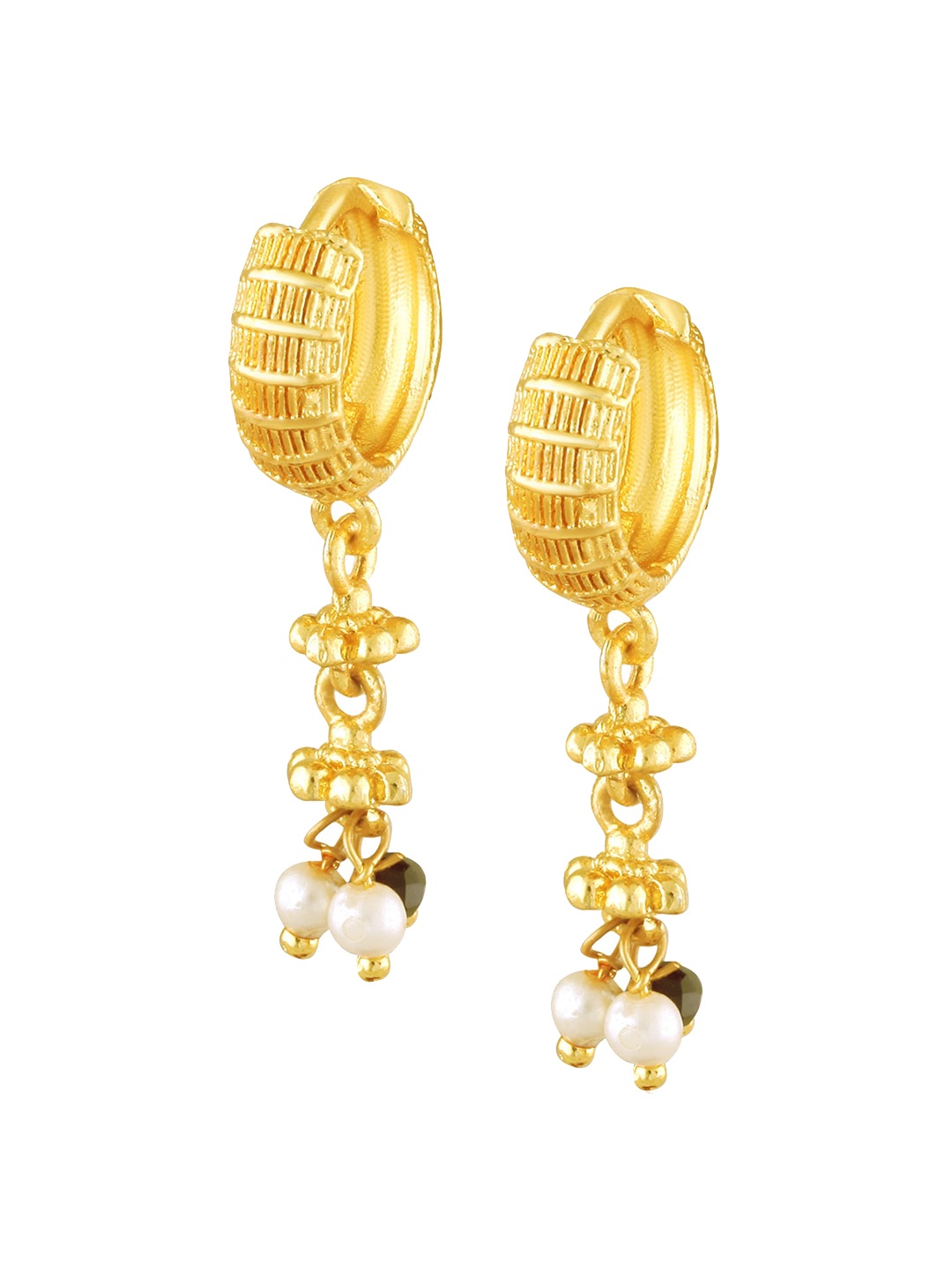 

Vighnaharta Gold-Plated Hoop Earrings
