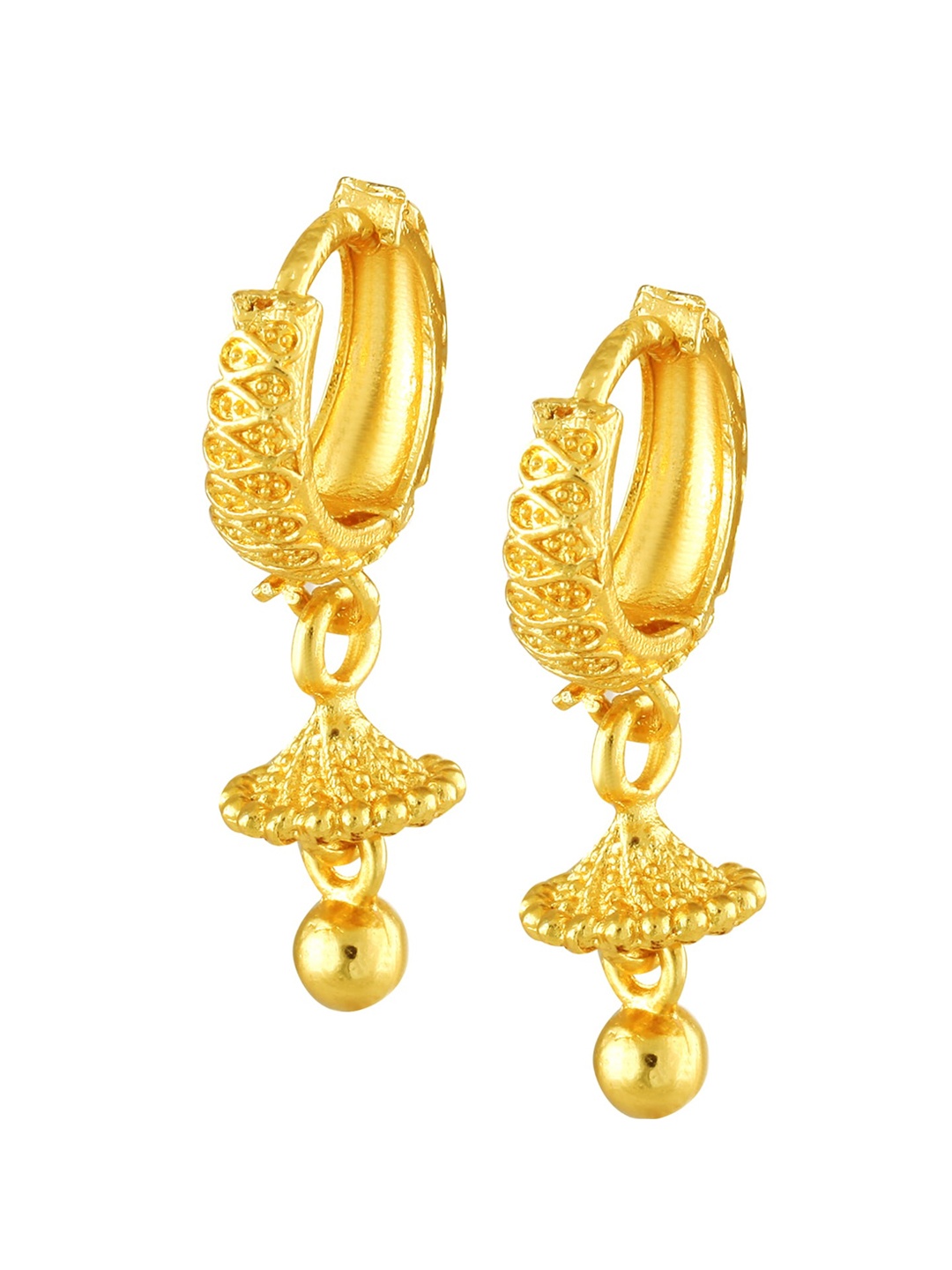 

Vighnaharta Gold-Plated Hoop Earrings
