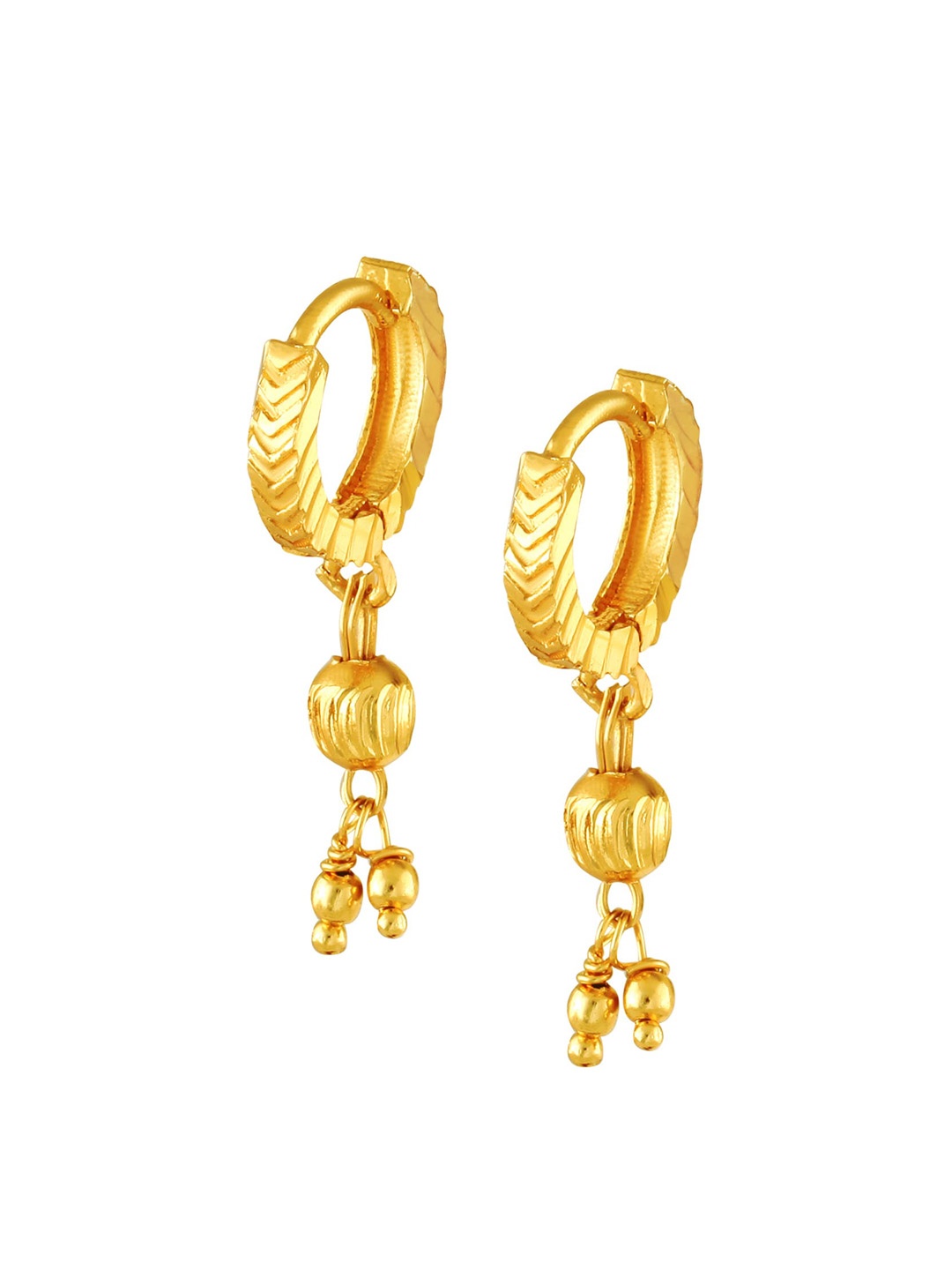

Vighnaharta Gold-Plated Hoop Earrings