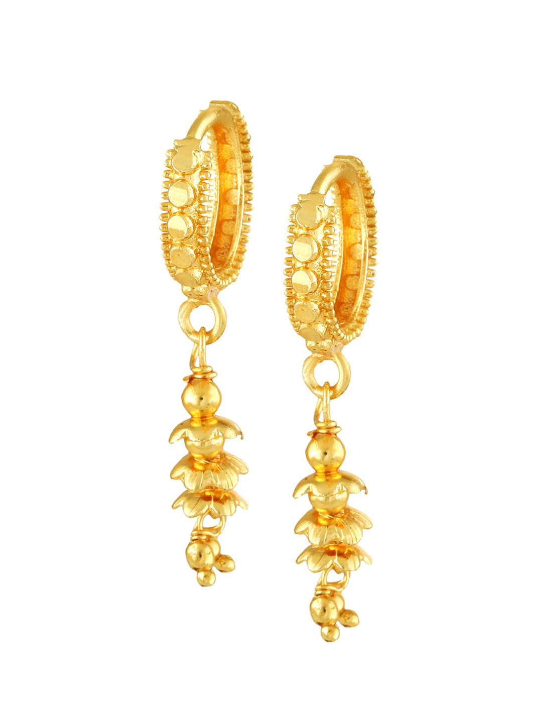 

Vighnaharta Gold-Plated Hoop Earrings