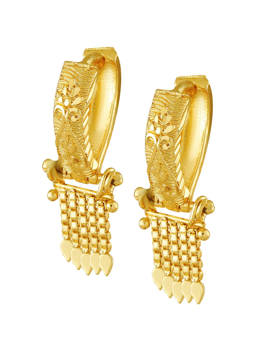 

Vighnaharta Gold-Plated Hoop Earrings