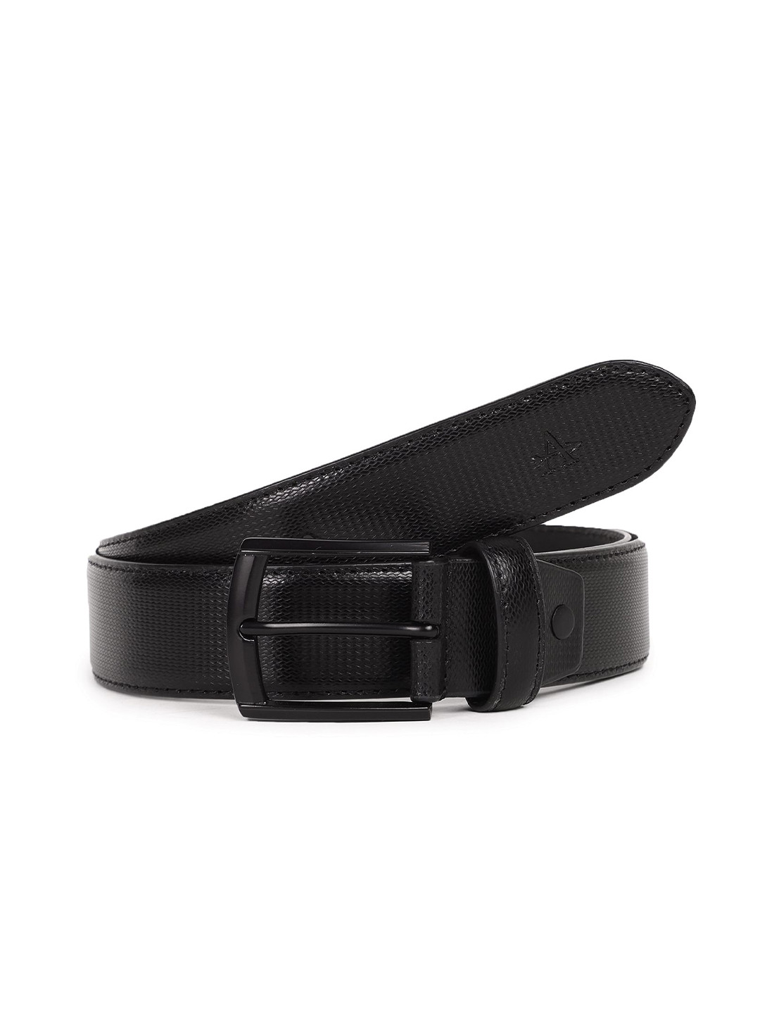 

Arrow Men Textured Leather Formal Belt, Black