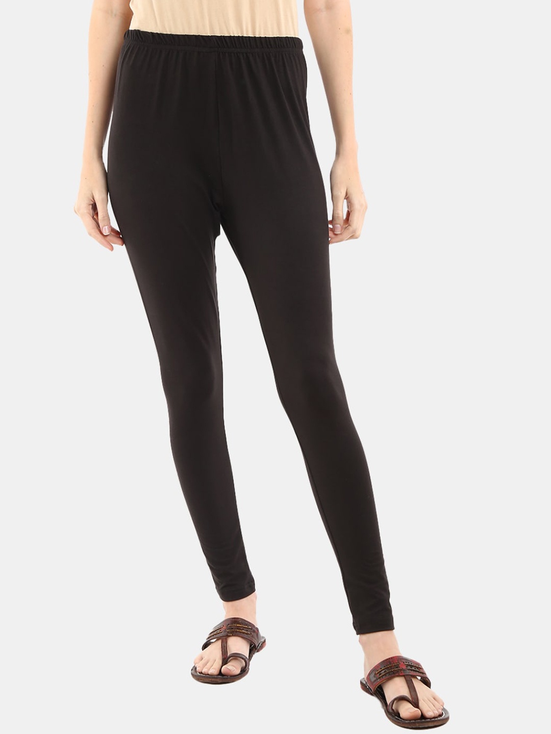 

V-Mart Women Ankle-Length Cotton Leggings, Black