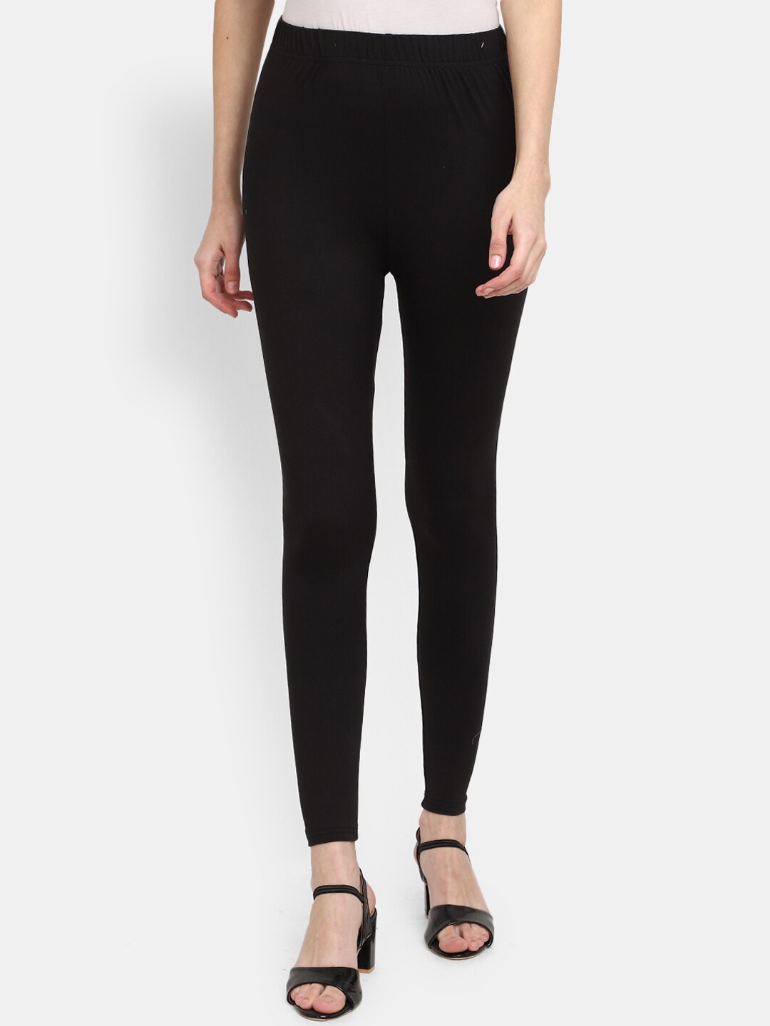 

V-Mart Women Ankle-Length Leggings, Black