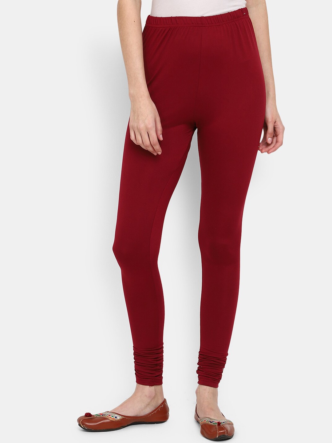

V-mart Women Chudidar Length Leggings, Maroon