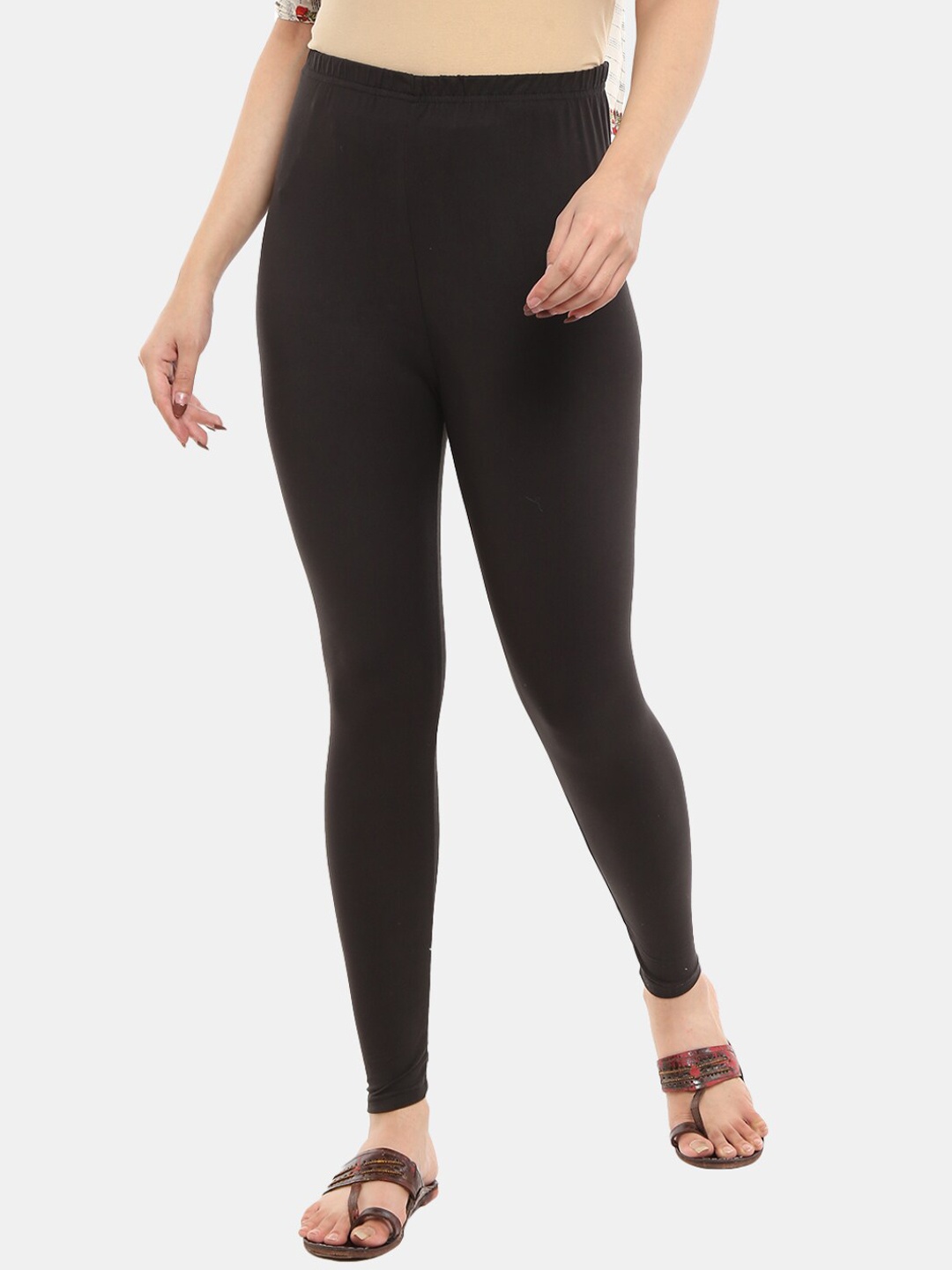 

V-Mart Women Mid-Rise Ankle Length Leggings, Black