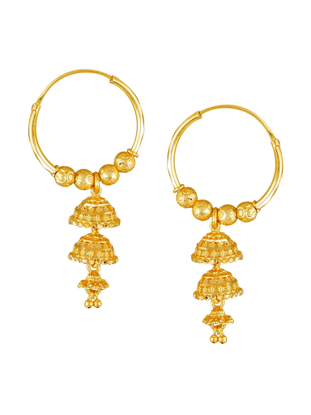 

Vighnaharta Gold-Plated Hoop Earrings