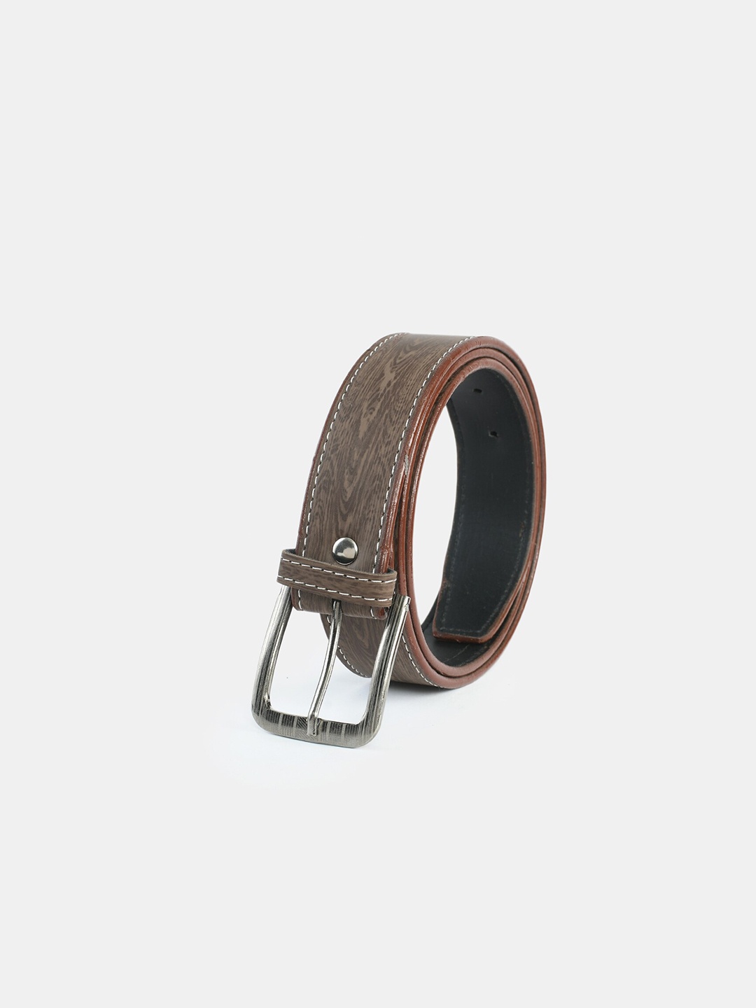 

WINSOME DEAL Men Printed Formal Belt, Brown