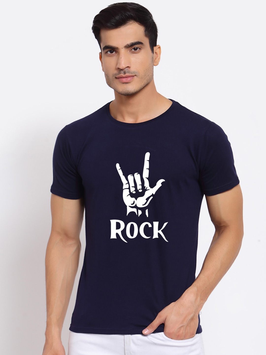 FERANOID Graphic Printed Bio Finish CottonT-shirt, Blue
