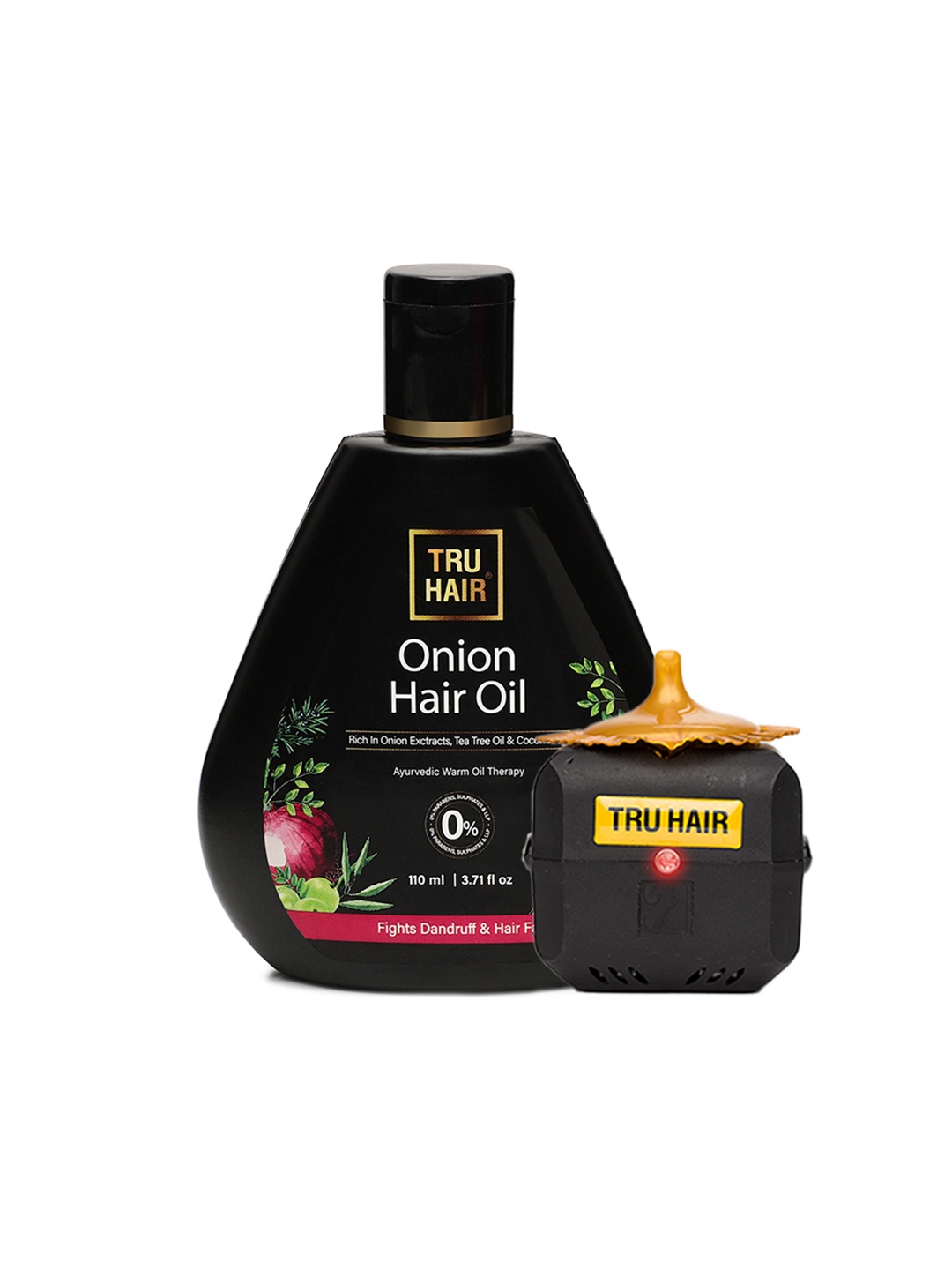 

TRU HAIR Onion Hair Oil With Heater-110ml, Black