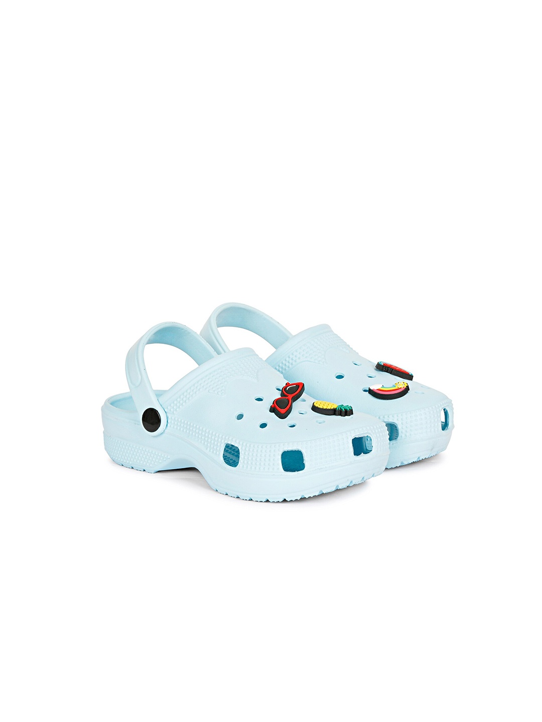

MOZAFIA Girls Applique Detail Clogs, Blue