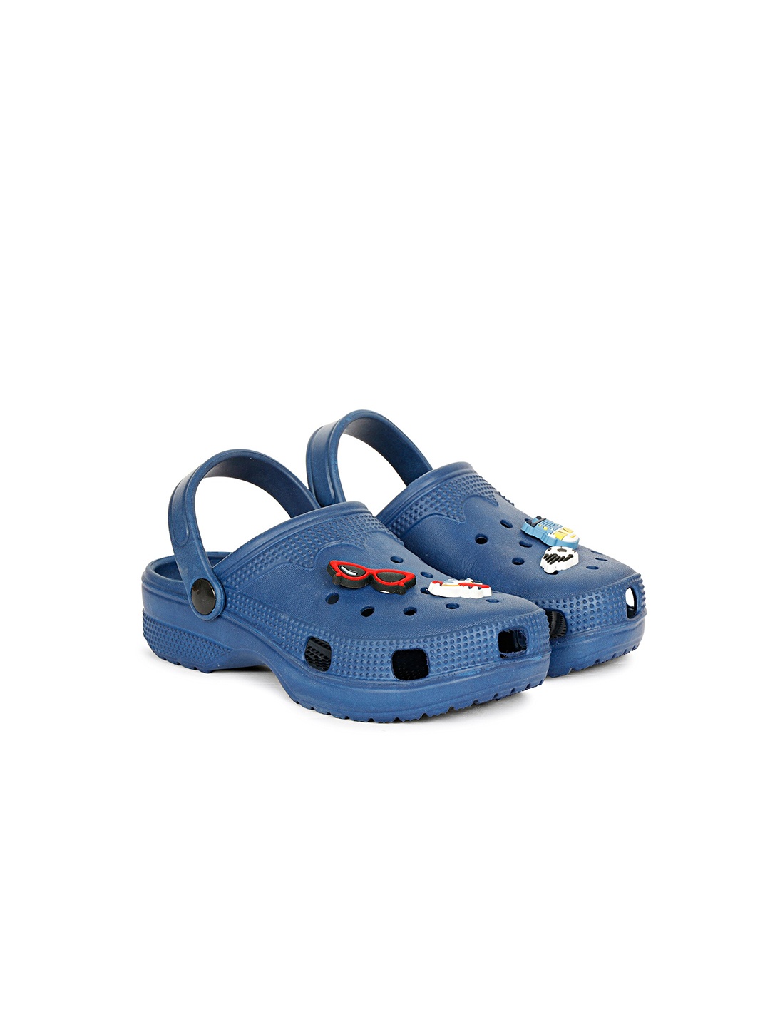 

MOZAFIA Boys Sunglasses & Aeroplan Applique Rubber Clogs, Navy blue