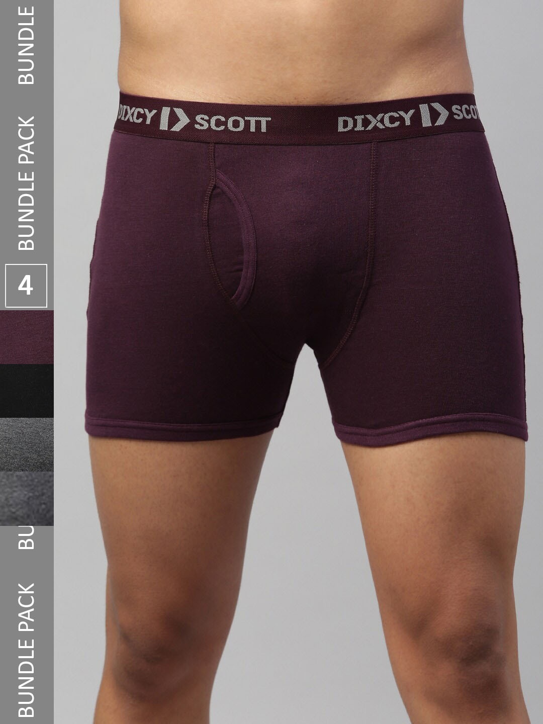 

DIXCY SCOTT MAXIMUS Men Pack Of 4 Assorted Cotton Anti-Microbial Trunks