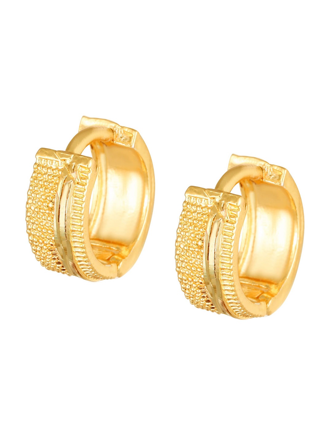 

Vighnaharta Gold-Plated Oval Hoop Earrings