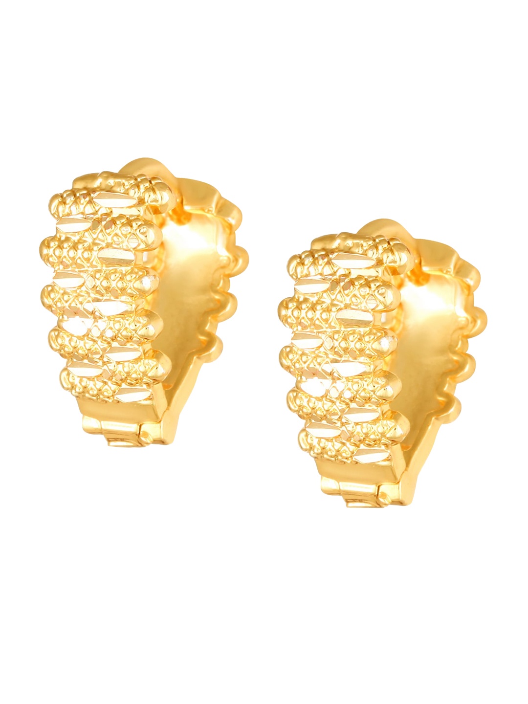 

Vighnaharta Gold-Plated Oval Studs Earrings