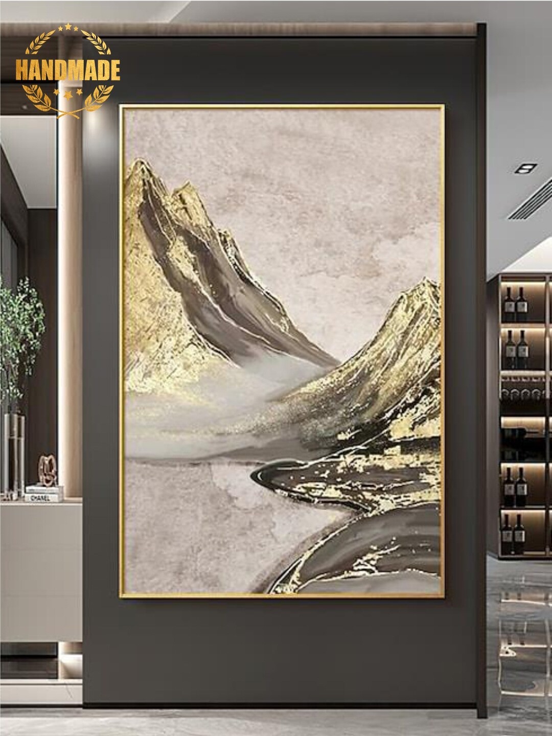 

THE HANDMADE FLAIR Grey Painting Framed Wall Art