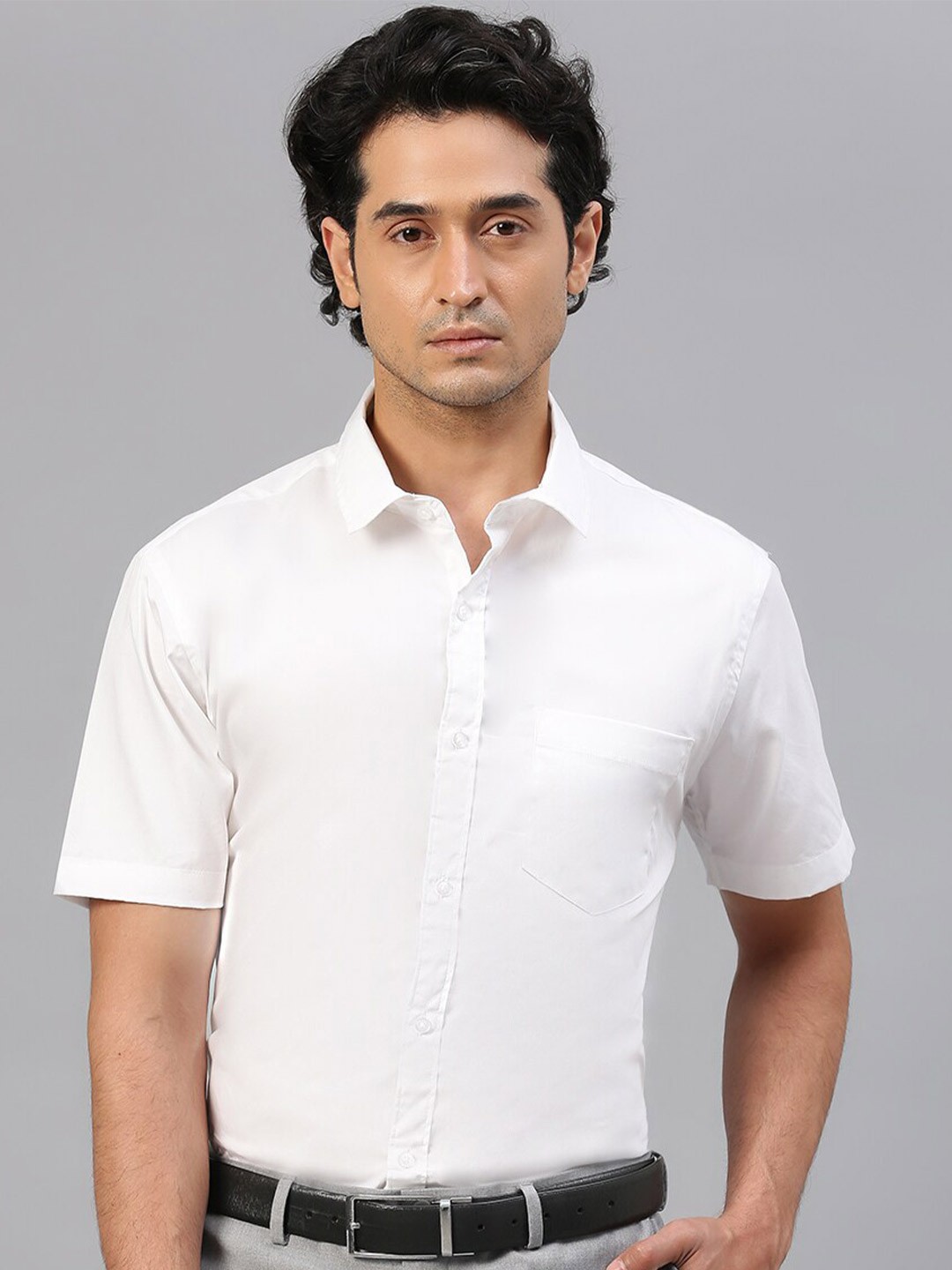 

FTX Standard Spread Collar Pure Cotton Formal Shirt, White