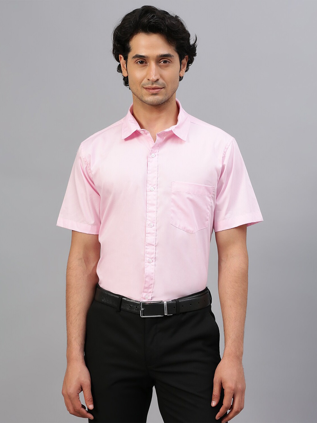 

FTX Standard Spread Collar Pure Cotton Formal Shirt, Pink