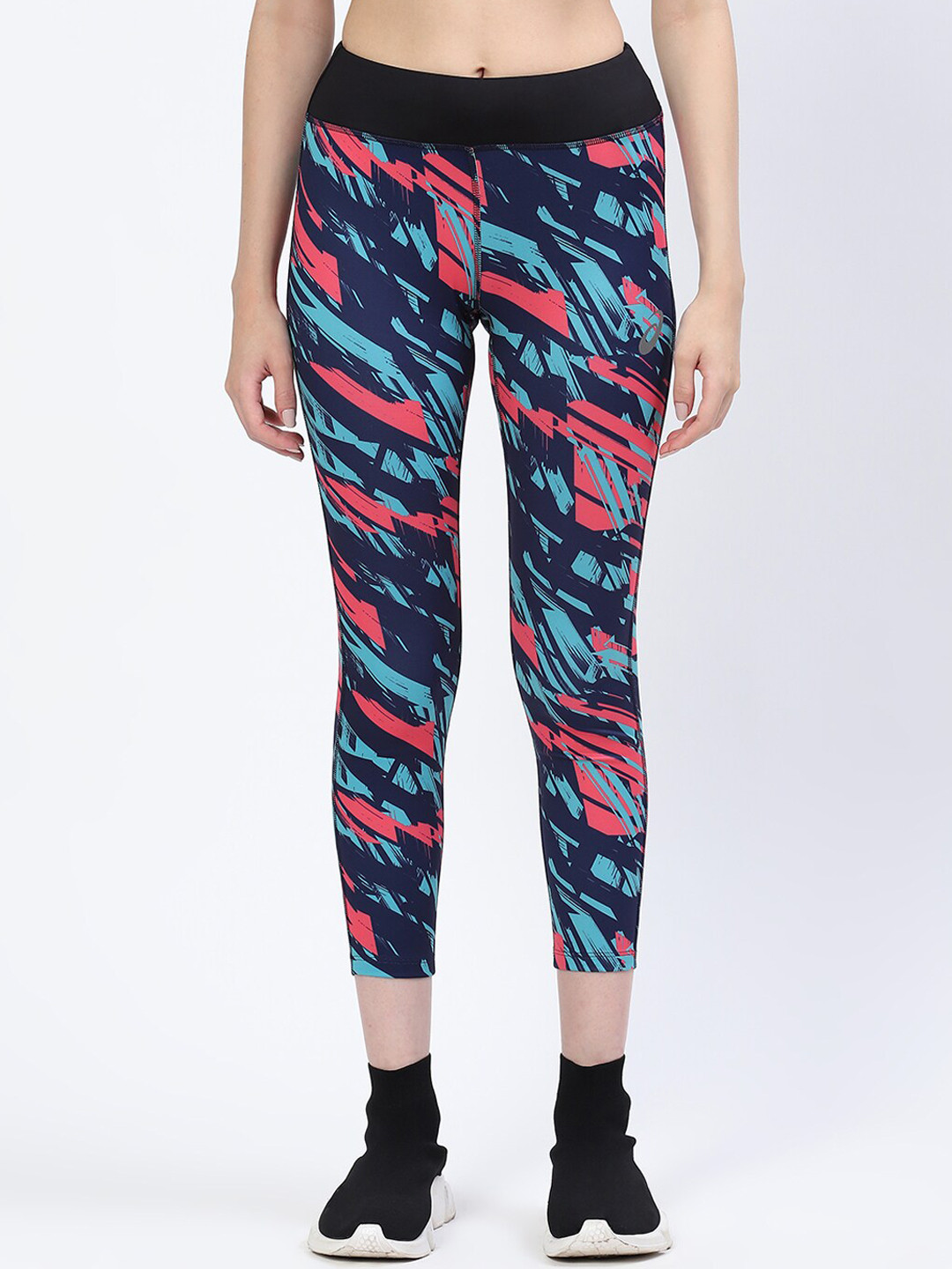 

ASICS Graphic-Printed Cropped Tights, Blue