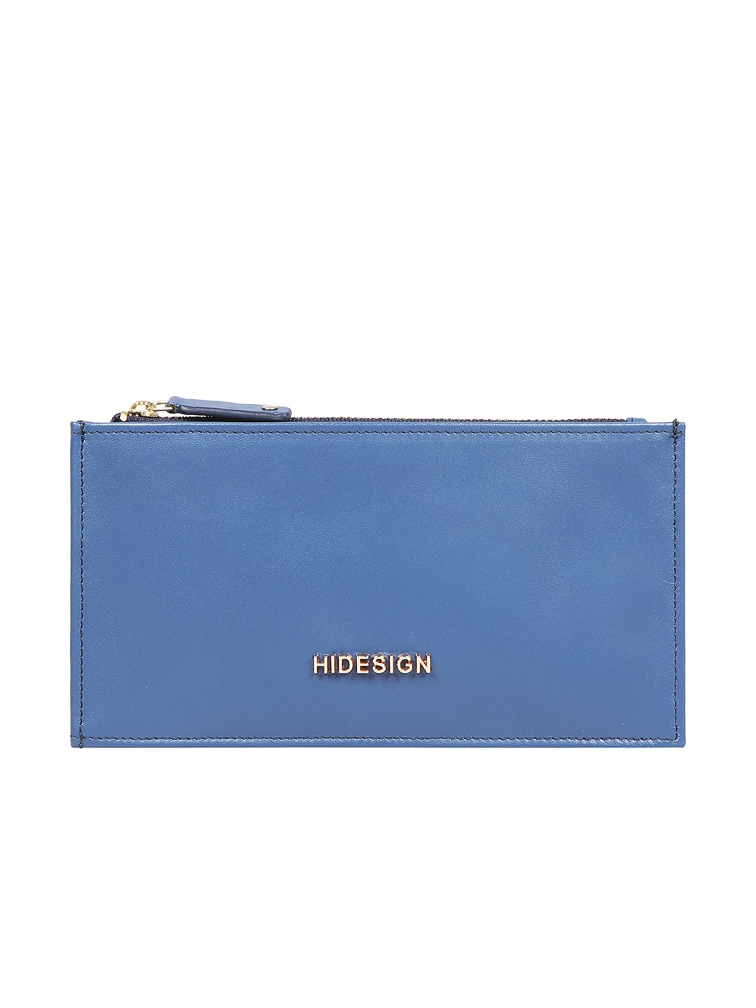 

Hidesign Women Solid Leather Two Fold Wallet, Blue