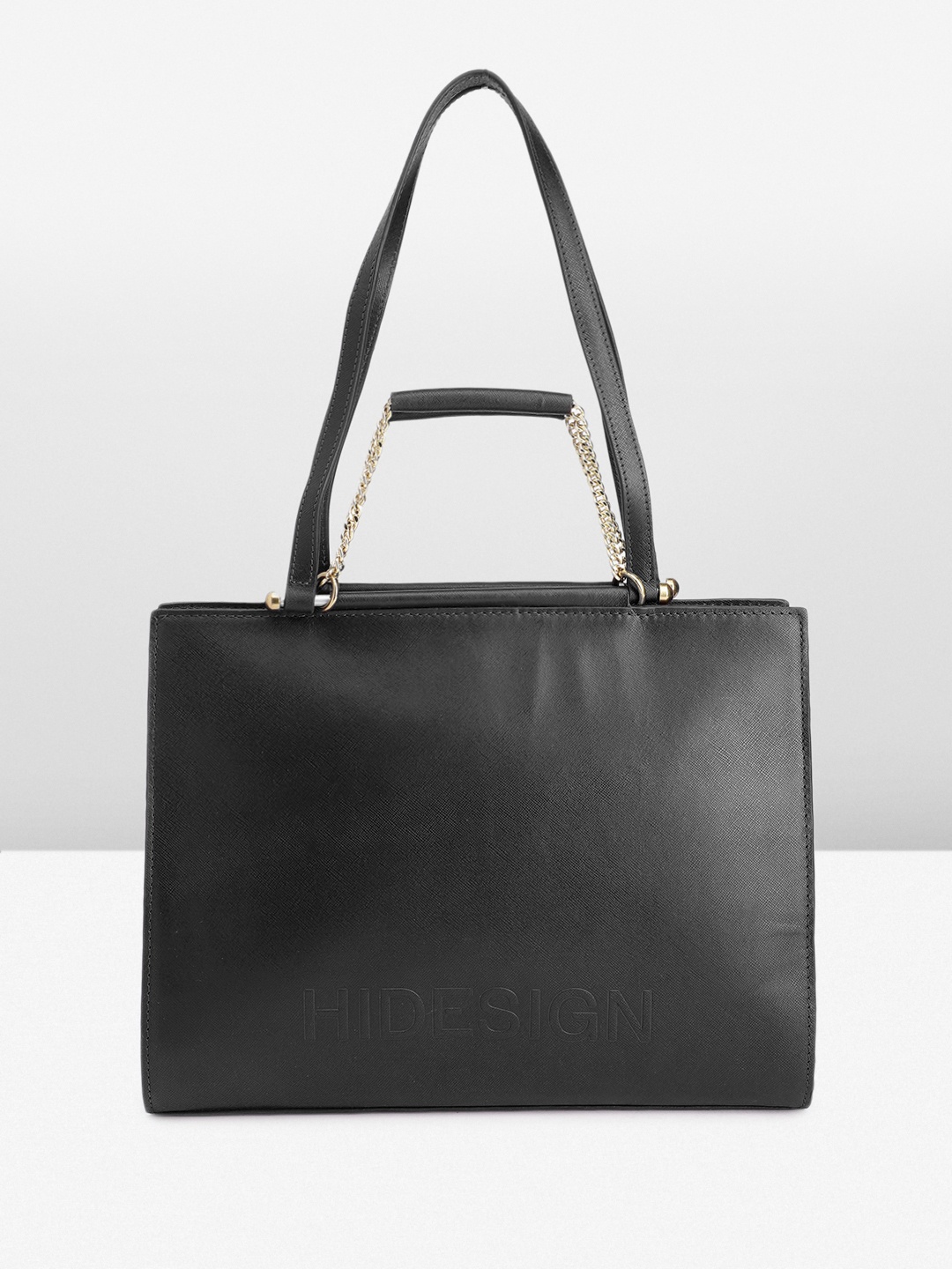 

Hidesign Leather Structured Shoulder Bag, Black
