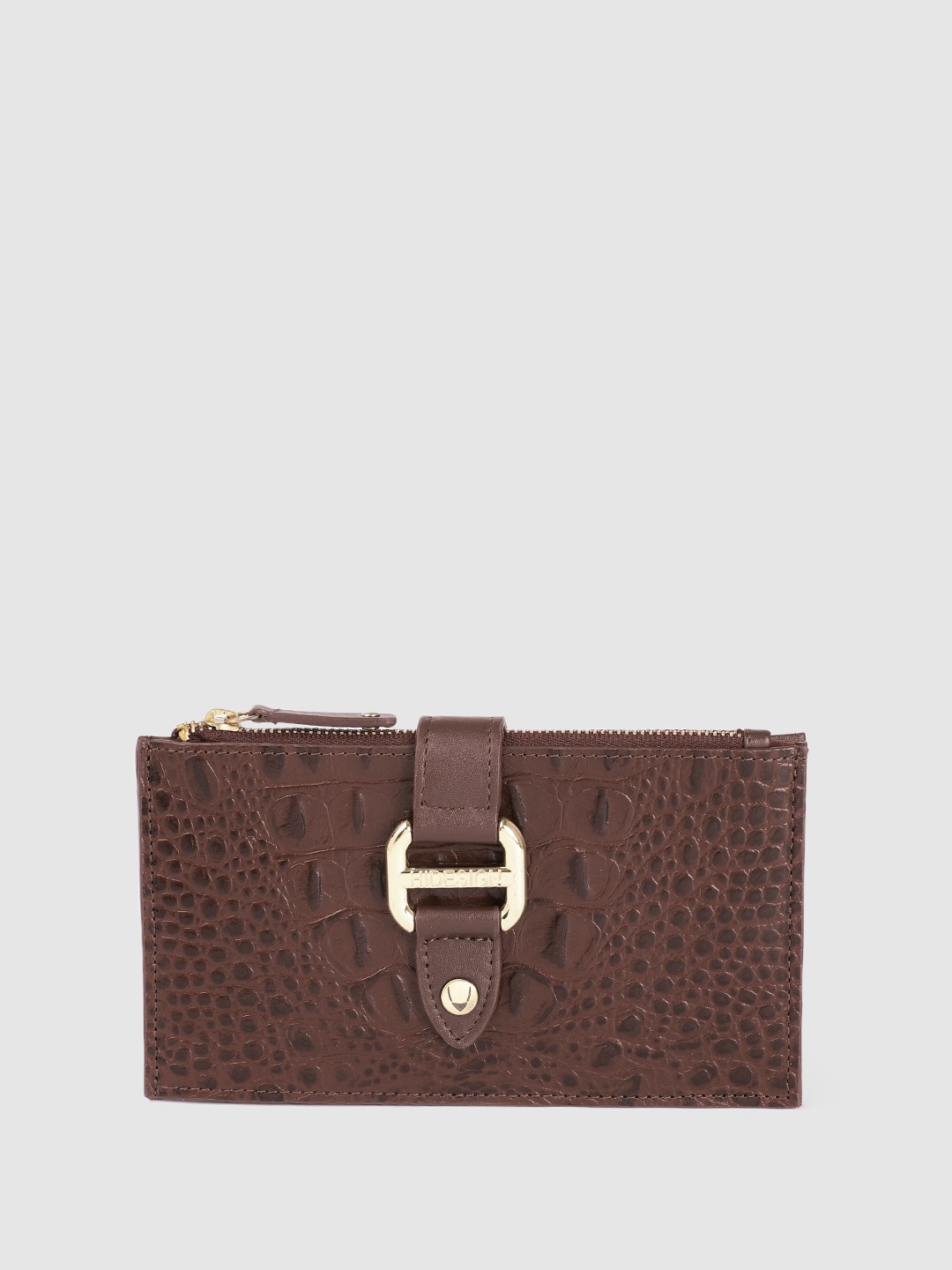 

Hidesign Women Textured Leather Two Fold Wallet, Brown
