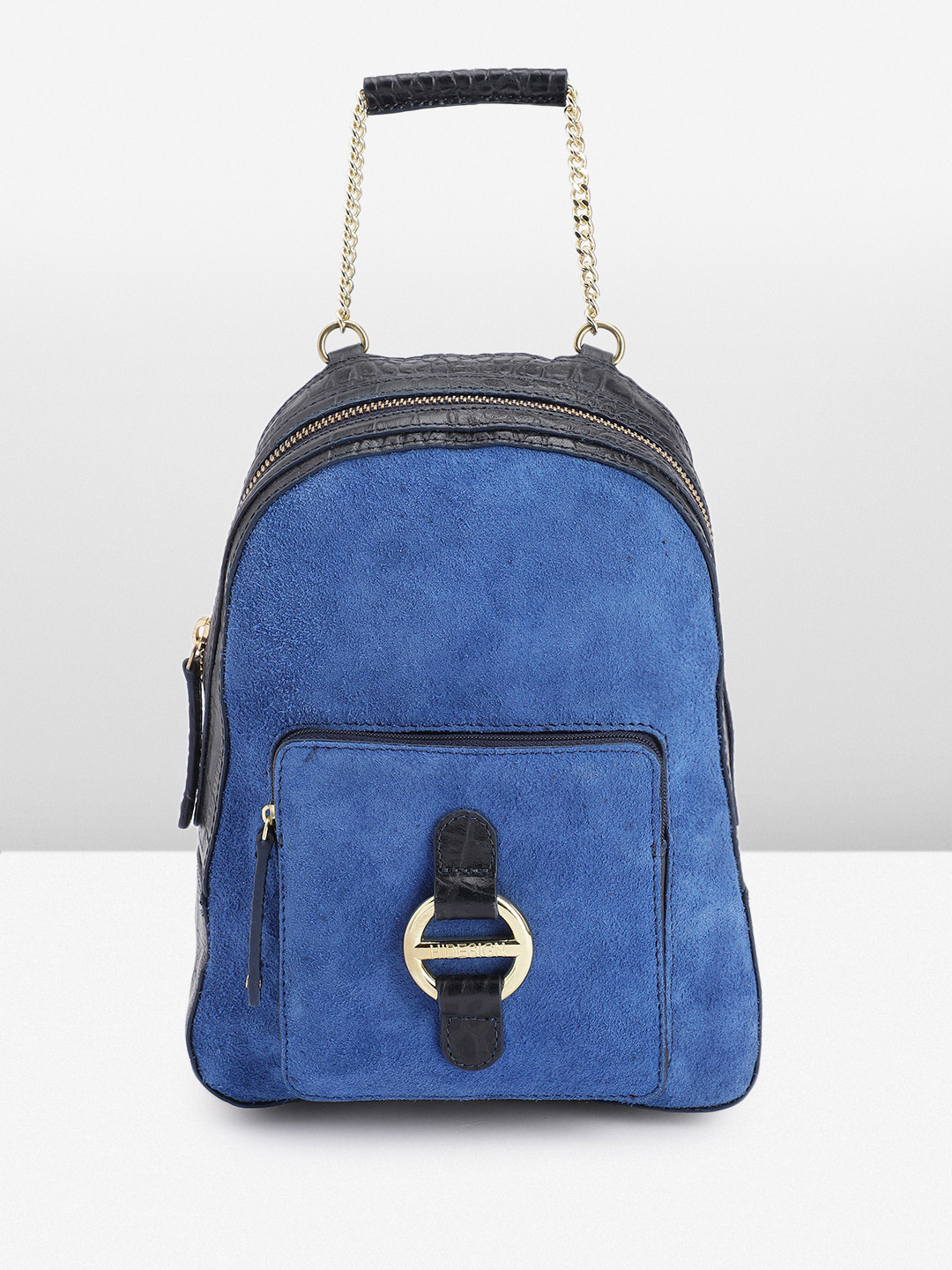 

Hidesign NORA 01 Colourblocked Leather Backpack, Blue
