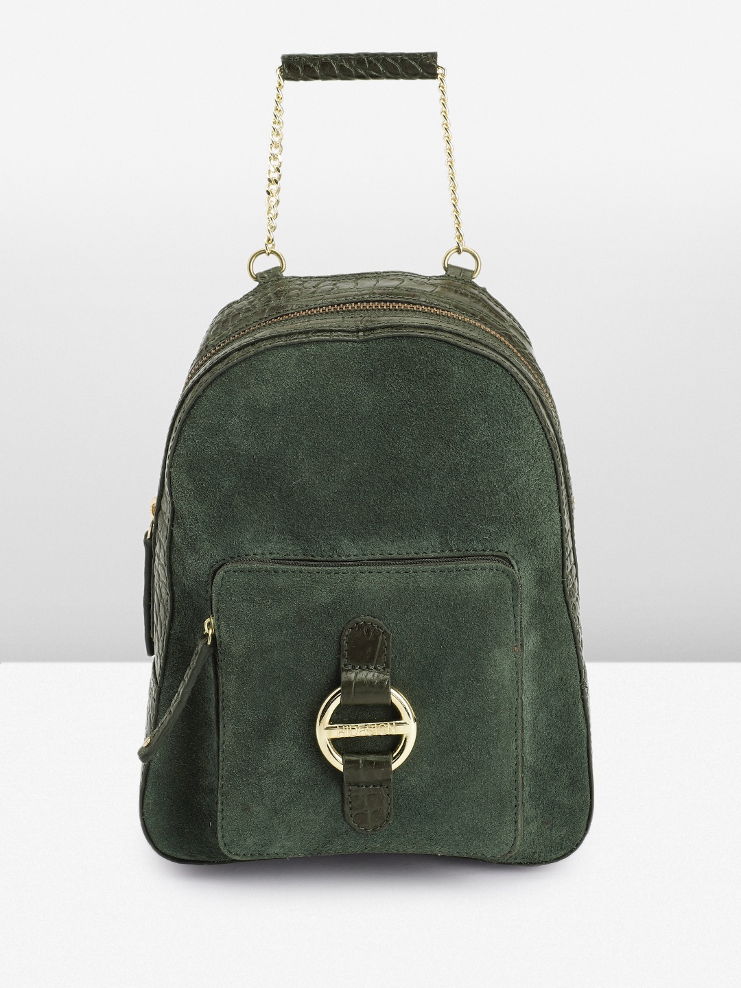 

Hidesign Women Small Leather Backpack, Green