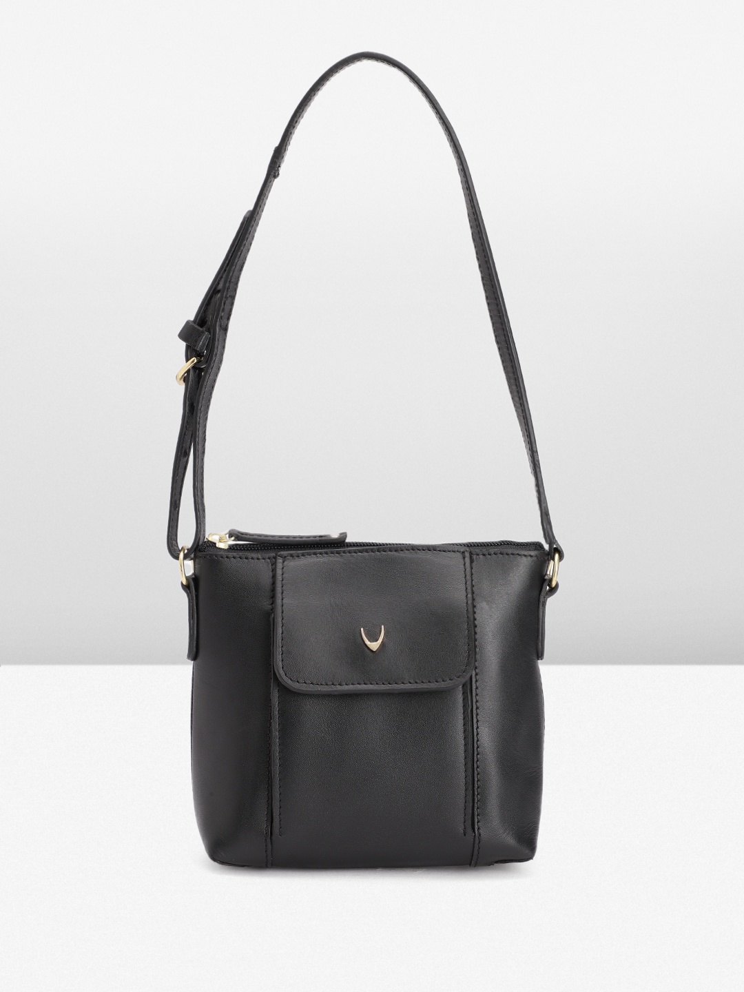 

Hidesign Leather Structured Shoulder Bag, Black